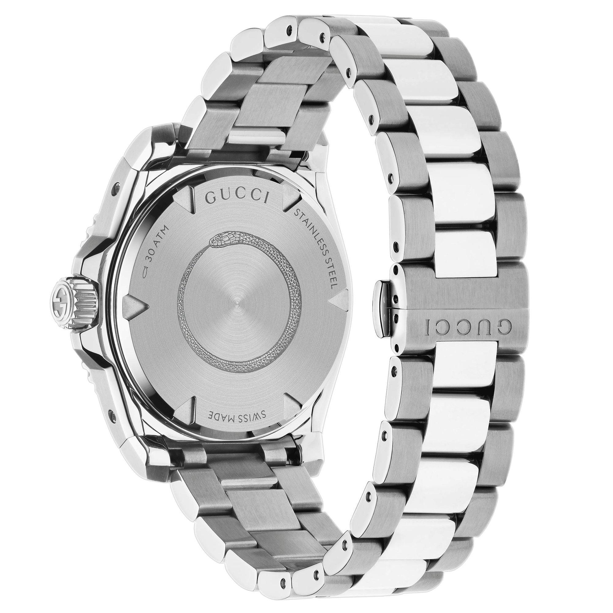 Gucci Dive 40mm Automatic Stainless Steel Watch With A Silver Dial & Ceramic Bezel