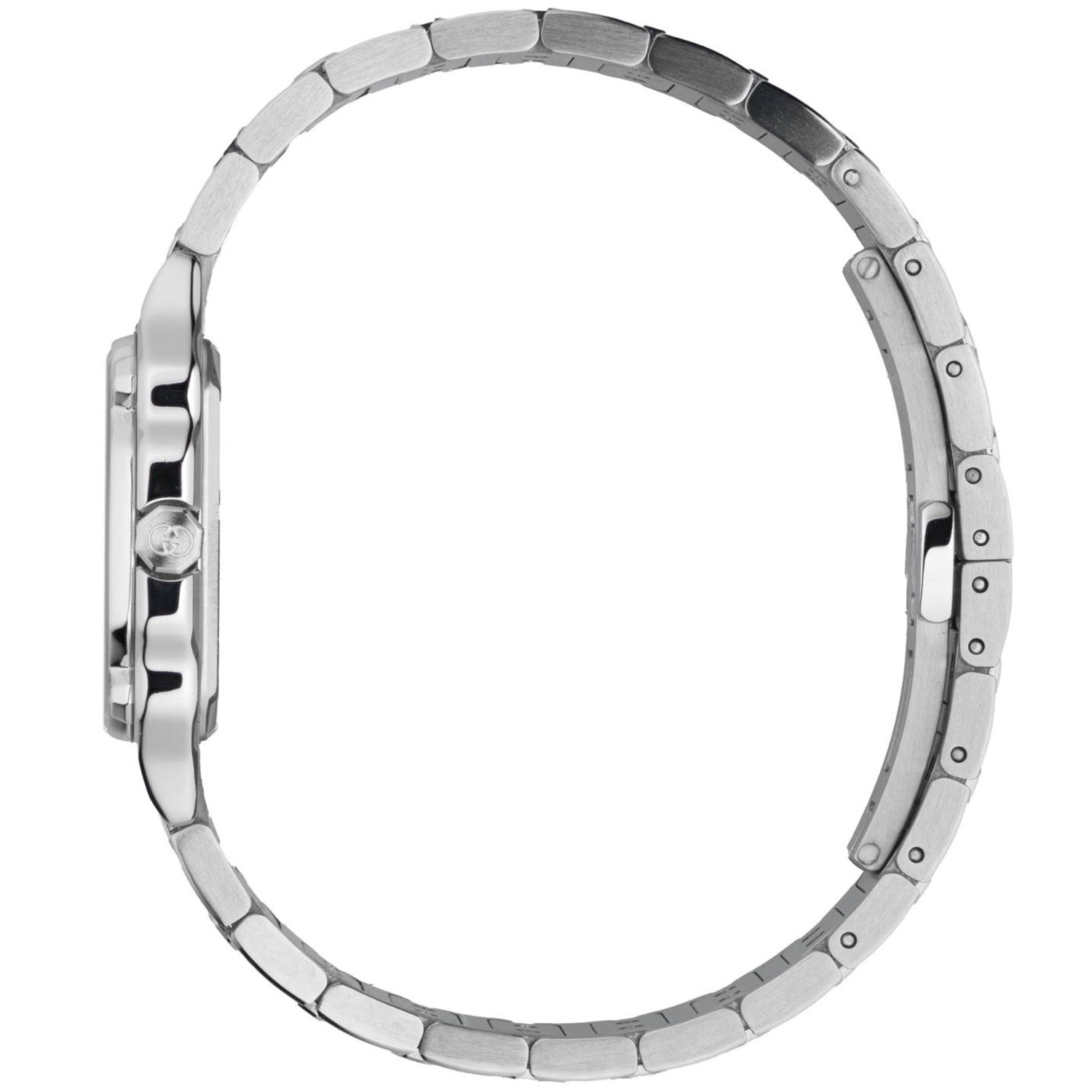 Gucci Gucci G-Flat Quartz Stainless Steel Pink Diamond Dial Bracelet Watch - Berry's Jewellers