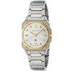 Gucci Gucci G-Flat Quartz Stainless Steel Silver Diamond Dial Gold Plated Bezel Bracelet Watch - Berry's Jewellers