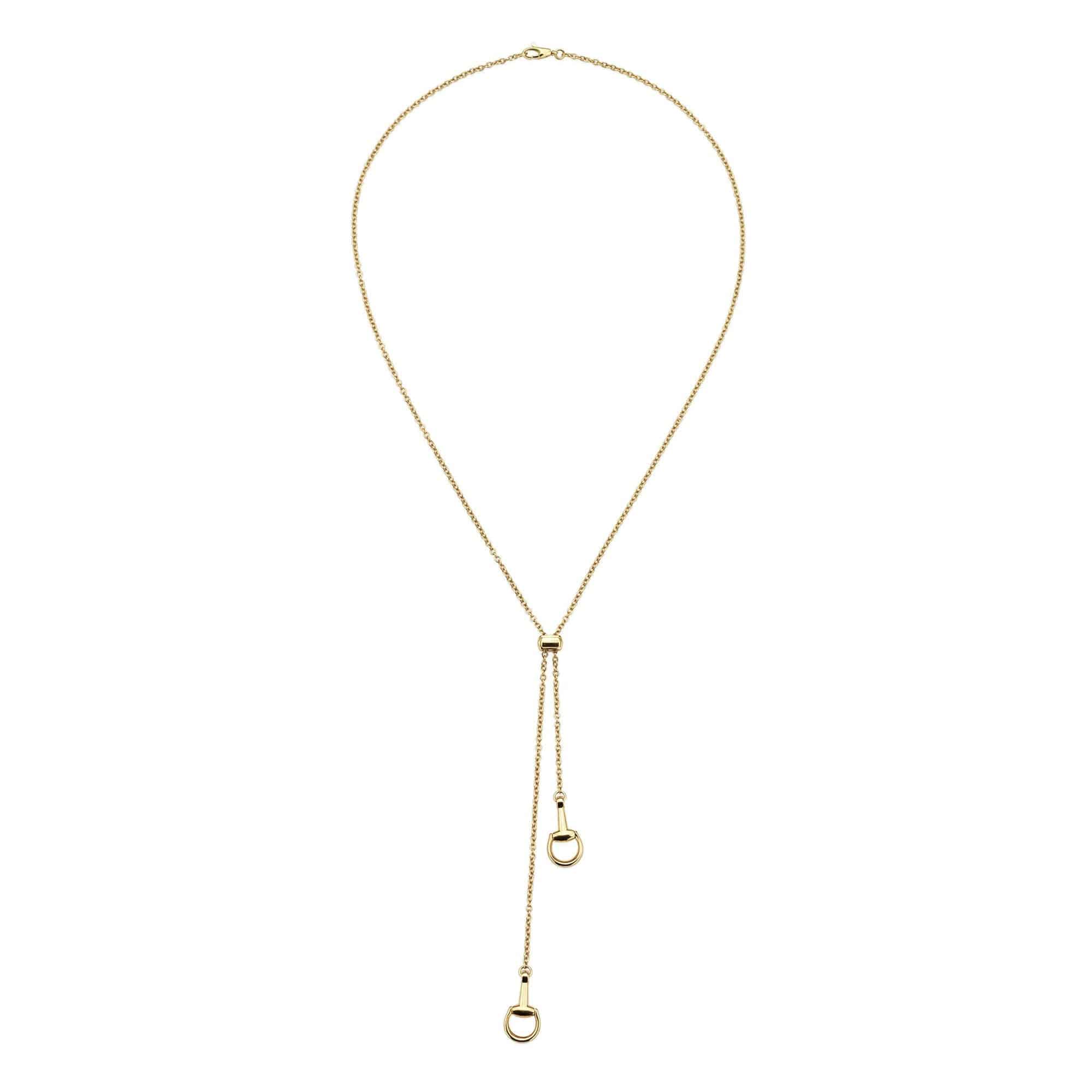 Gucci Horsebit 18ct Yellow Gold Chain Pendant Necklace