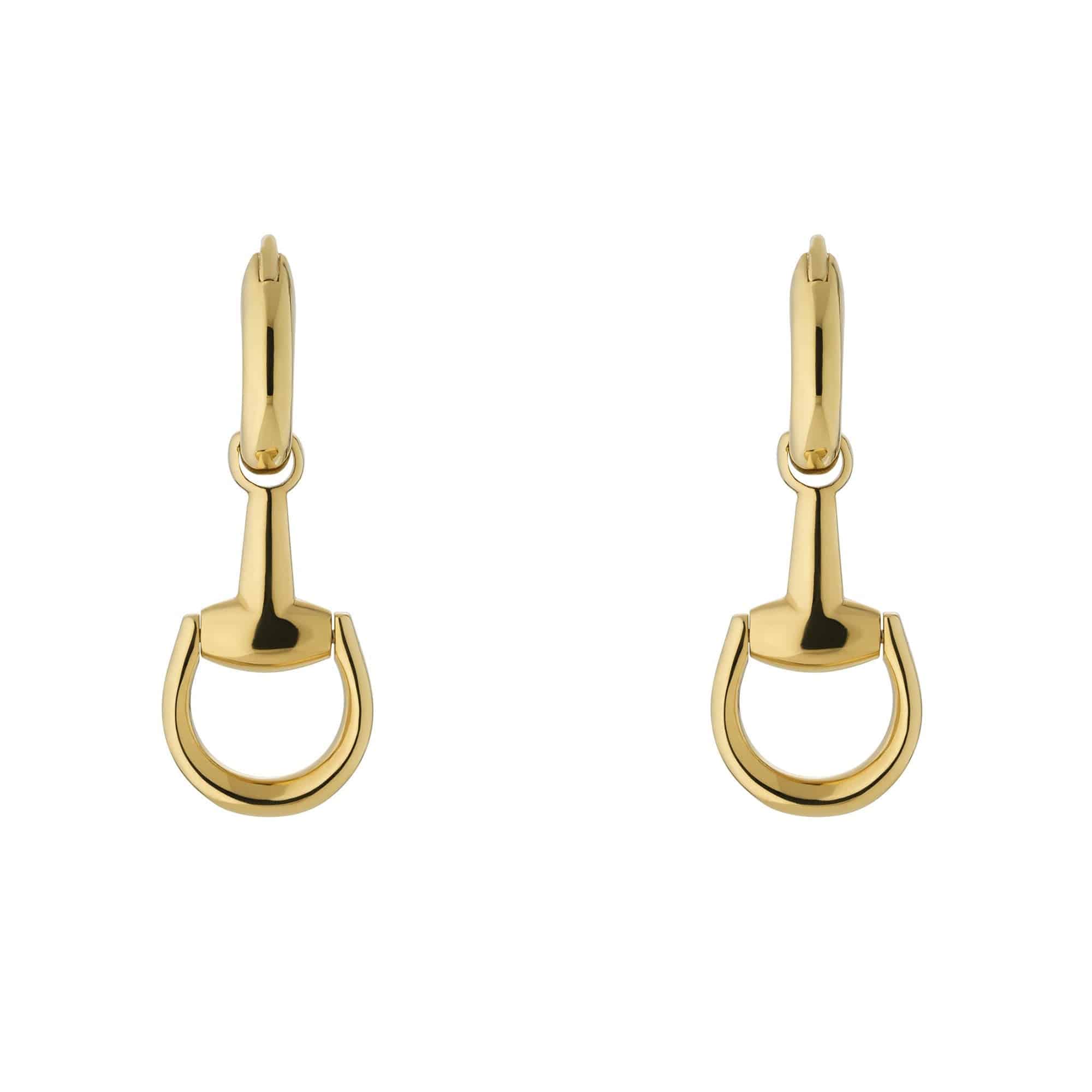 Gucci Horsebit 18ct Yellow Gold Drop Earrings