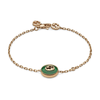 Gucci Gucci Interlocking 18ct Rose Gold Green Agate Bracelet - Berry's Jewellers