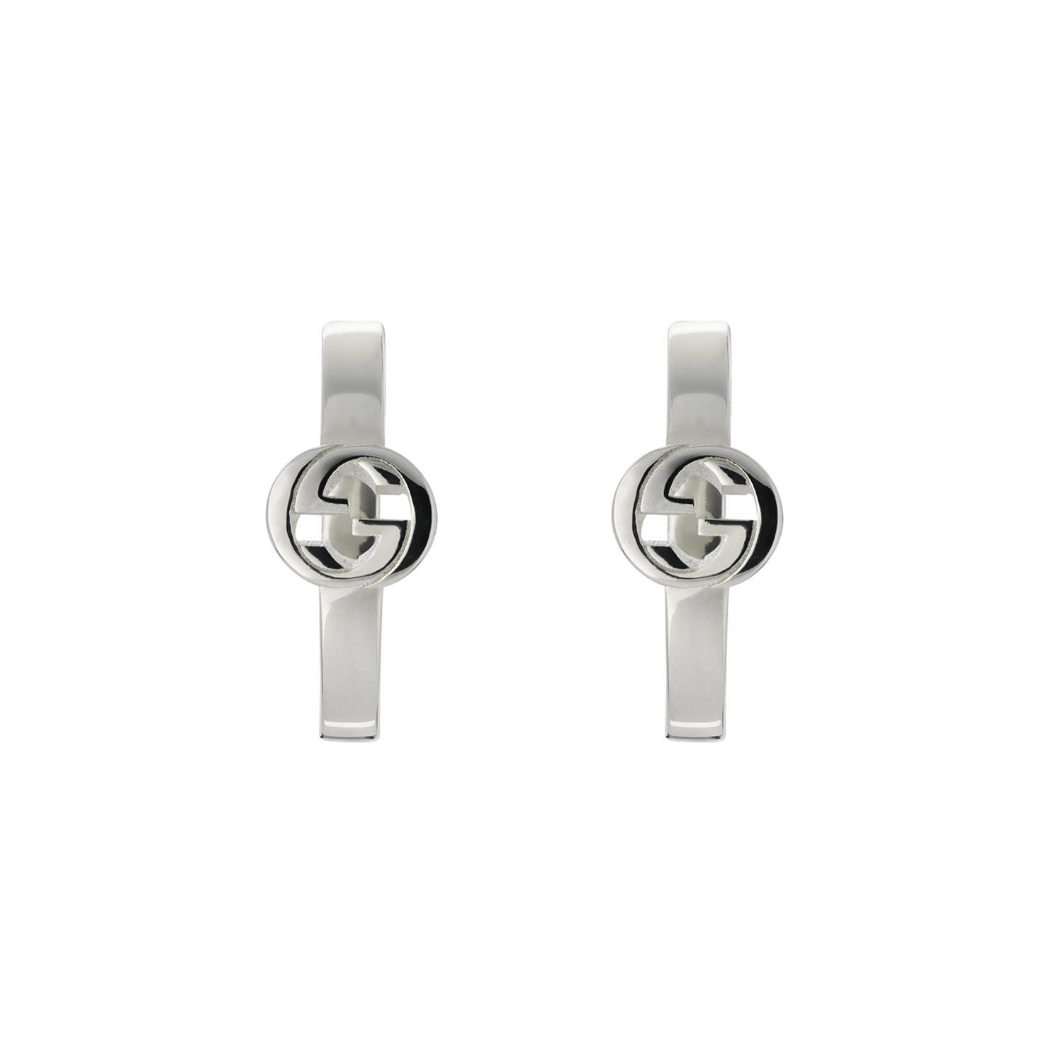 Gucci Gucci Interlocking Sterling Silver Large Hoop Earrings - Berry's Jewellers