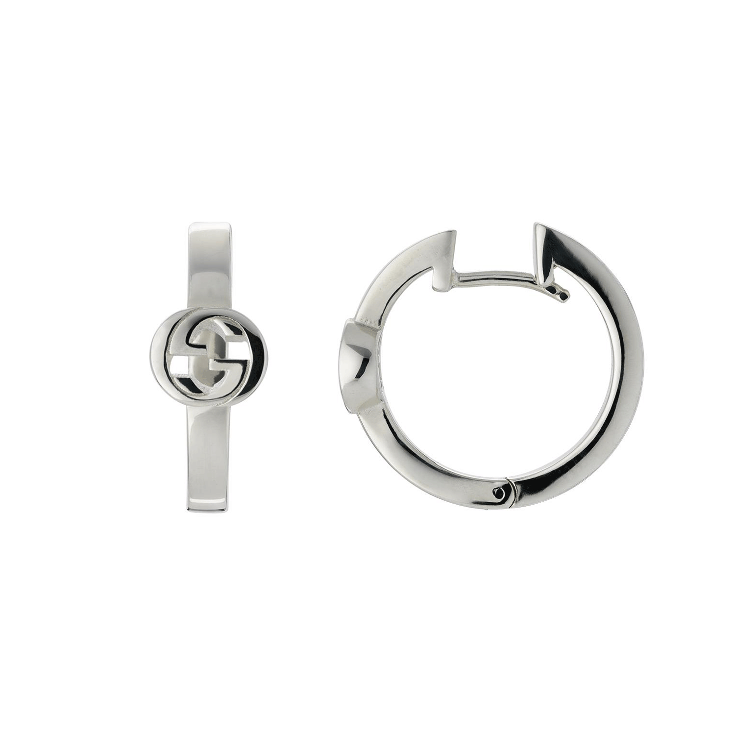 Gucci Gucci Interlocking Sterling Silver Large Hoop Earrings - Berry's Jewellers