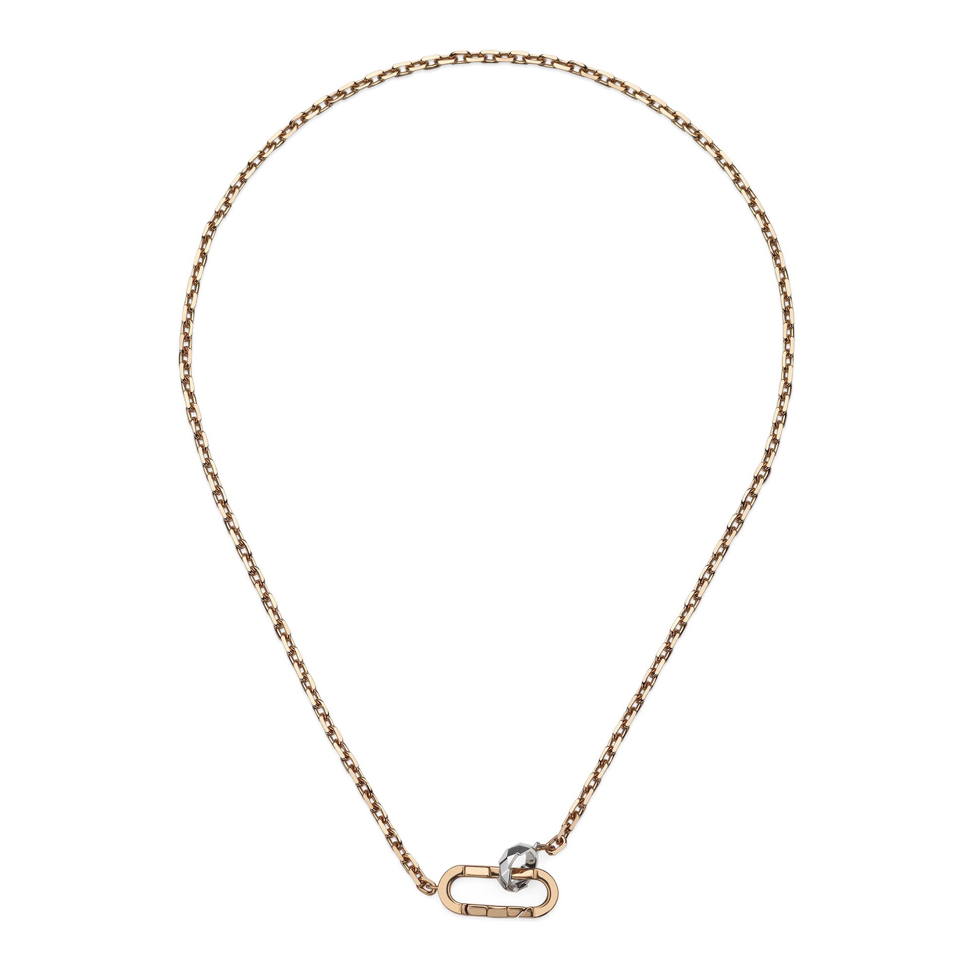 Gucci Link to Love 18ct Rose And White Gold Chain Necklace