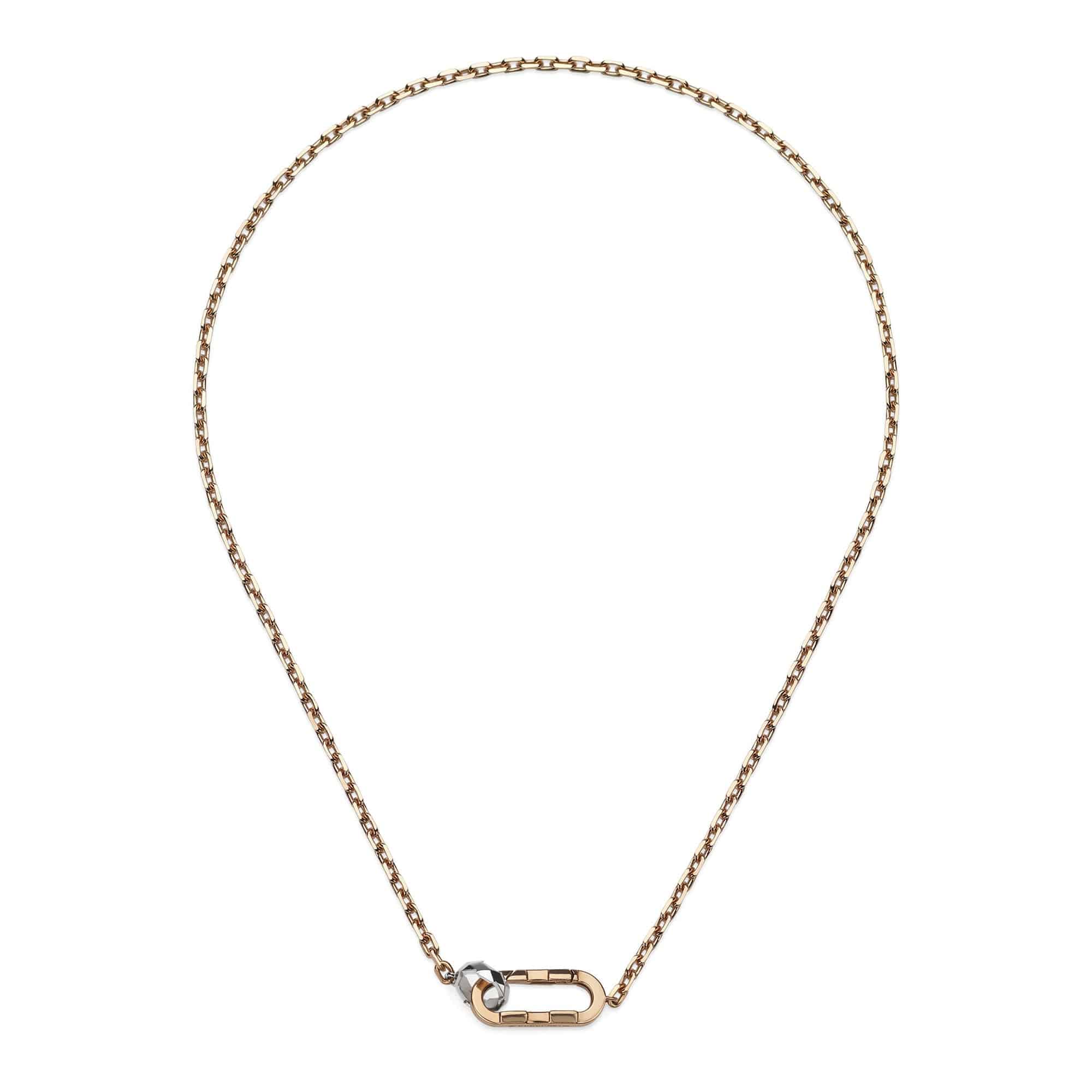 Gucci Link to Love 18ct Rose And White Gold Chain Necklace