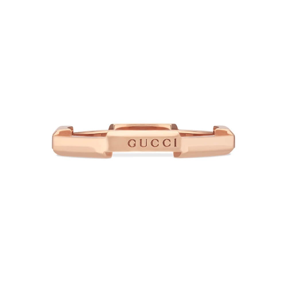 Gucci Gucci Link to Love 18ct Rose Gold Mirrored Ring - Berry's Jewellers