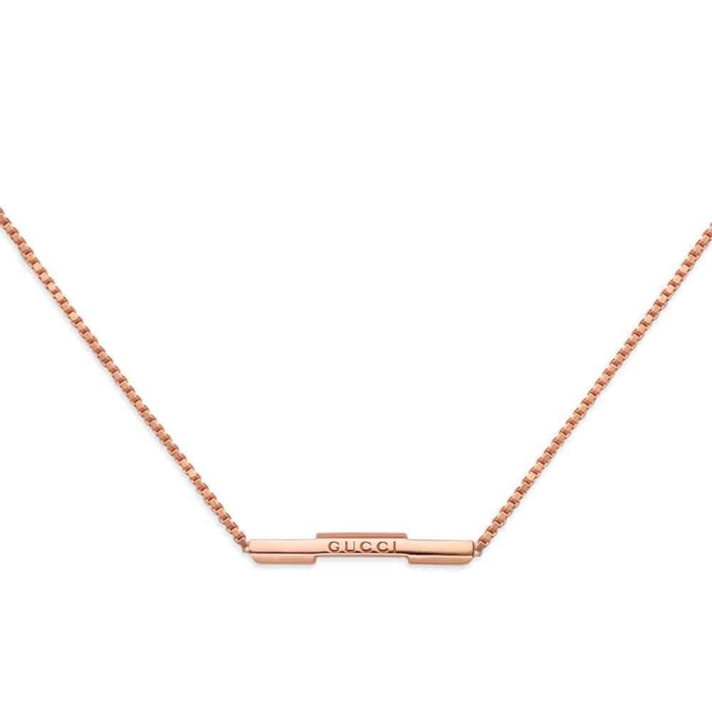 Gucci Gucci Link to Love 18ct Rose Gold Necklace - Berry's Jewellers