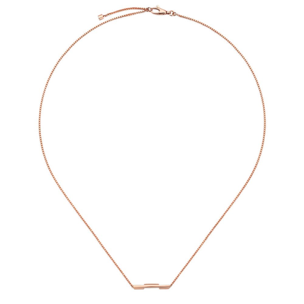 Gucci Gucci Link to Love 18ct Rose Gold Necklace - Berry's Jewellers