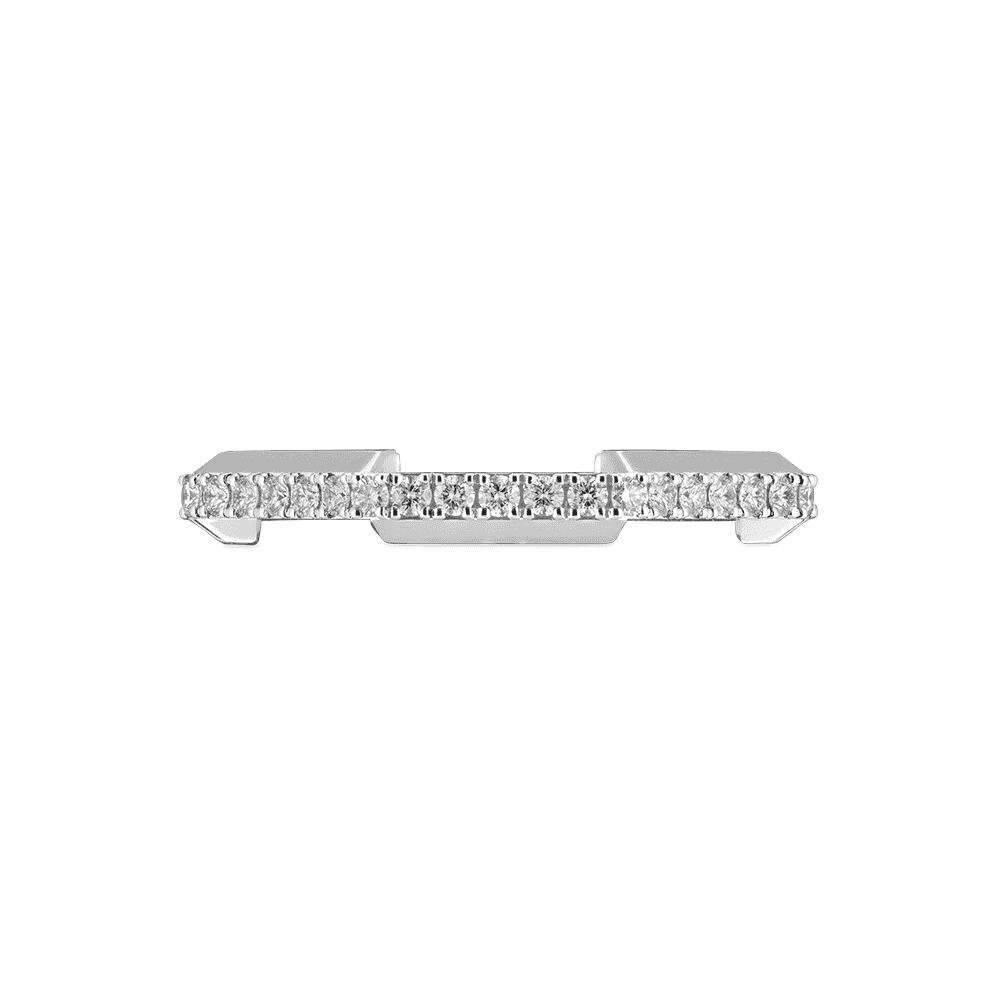 Gucci Gucci Link to Love 18ct White Gold Diamond Pave Set Mirrored Ring - Berry's Jewellers