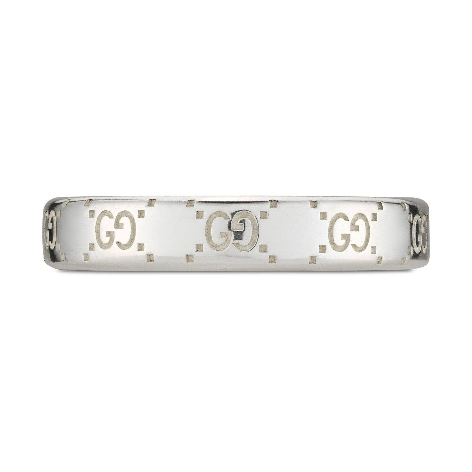 Gucci Gucci Signature Sterling Silver GG 4mm Ring - Berry's Jewellers