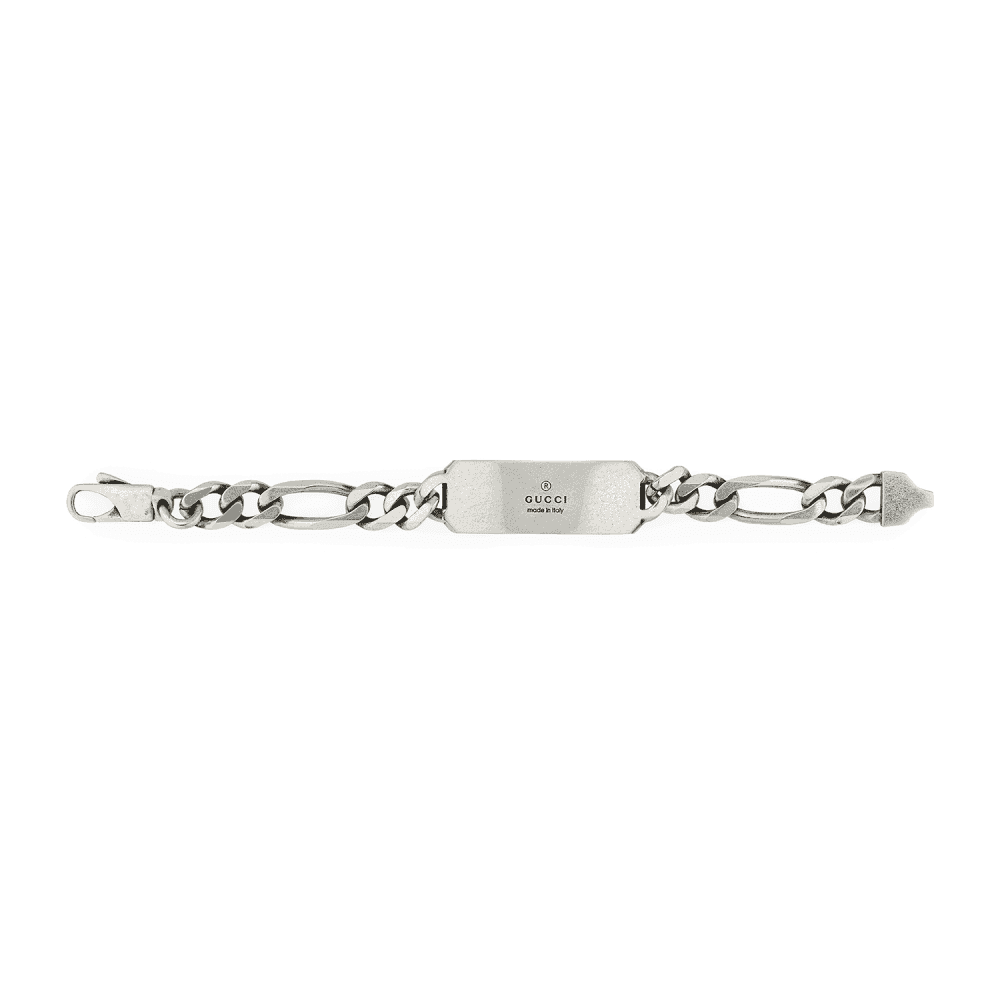 Gucci Gucci Signature Sterling Silver GG And Bee Engraved Bracelet - Berry's Jewellers