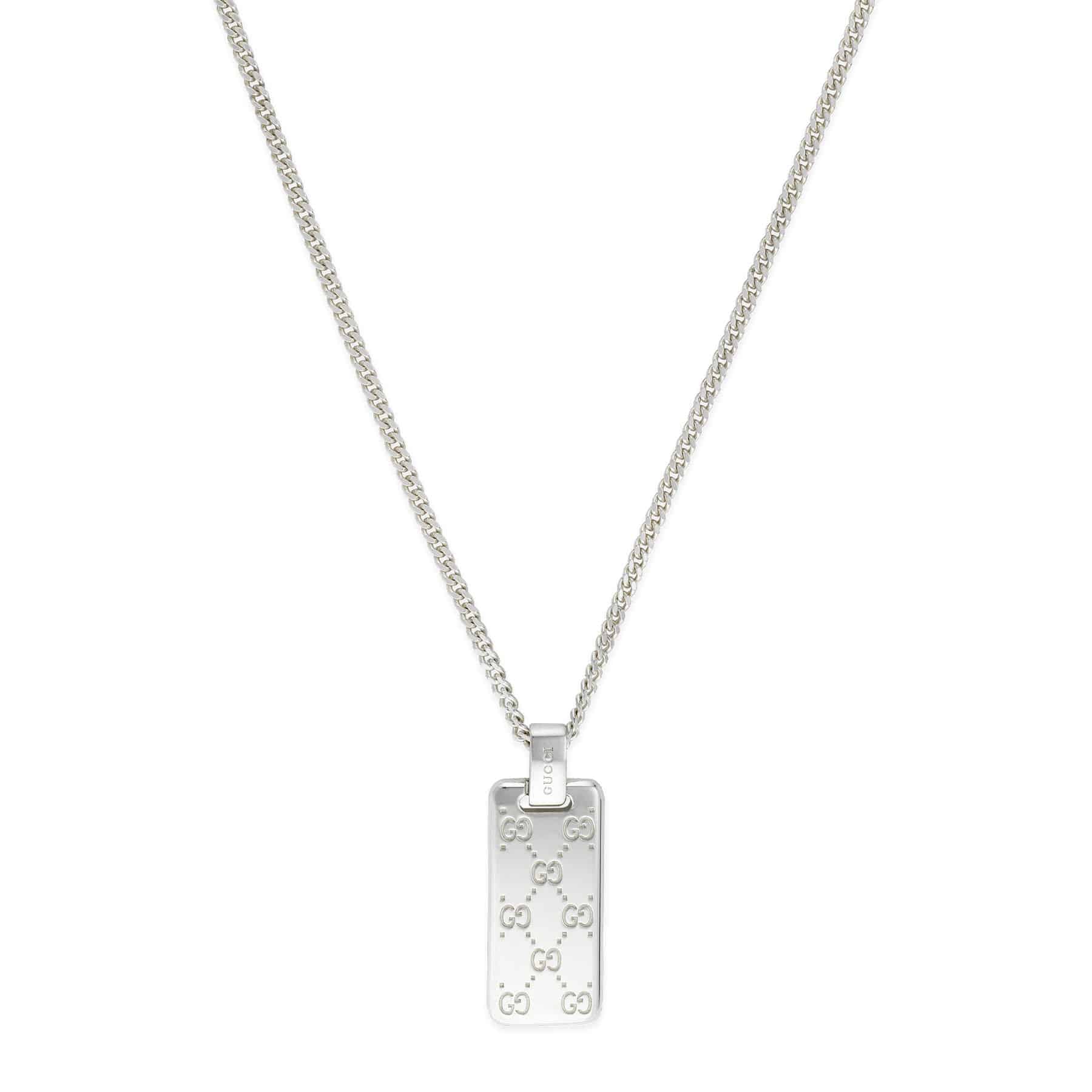 Gucci Gucci Signature Sterling Silver Tag Necklace - Berry's Jewellers