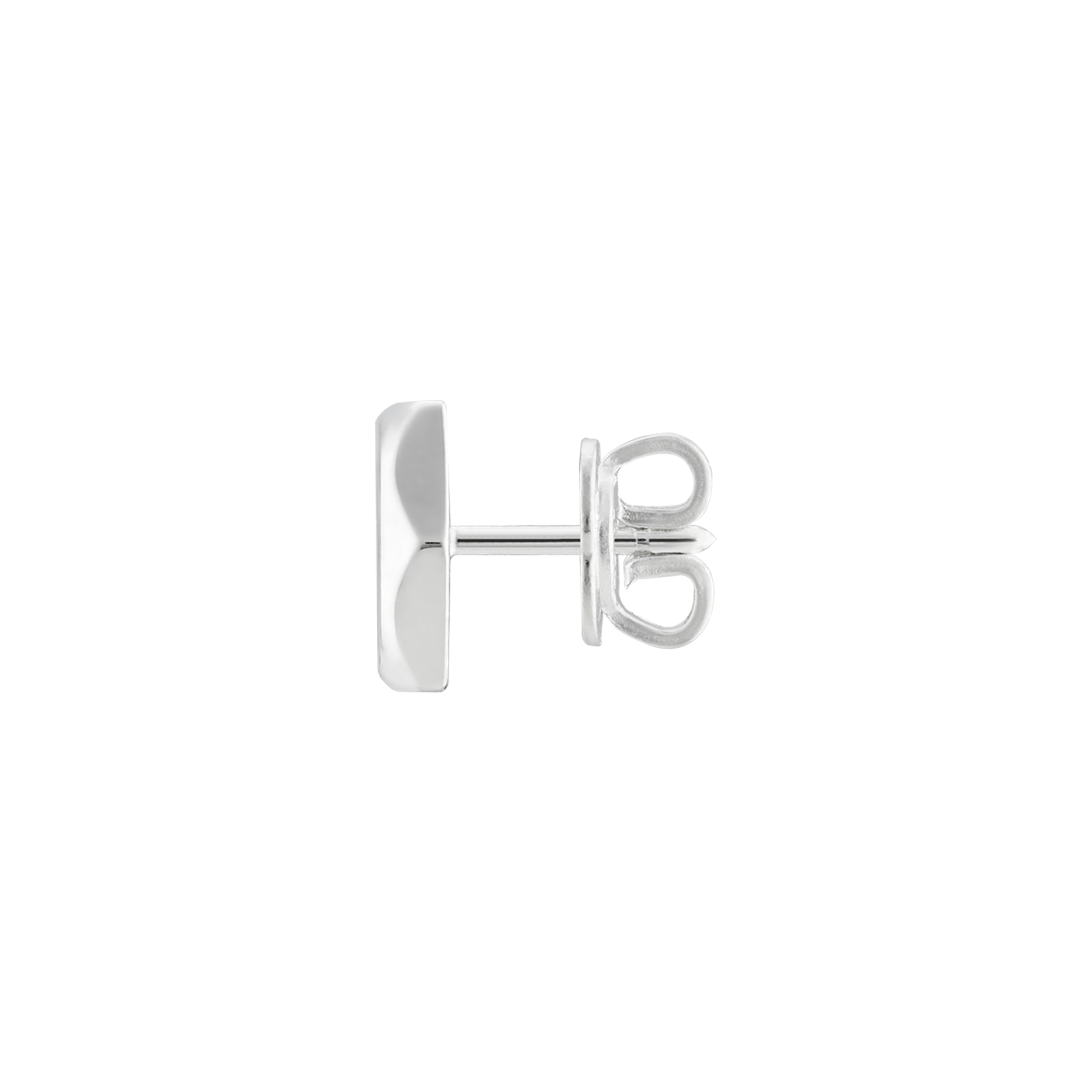 Gucci Sterling Silver Trademark Stud Earrings