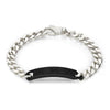 Gucci Gucci Tag Sterling Silver Black ID Bracelet With Double G Detail - Berry's Jewellers