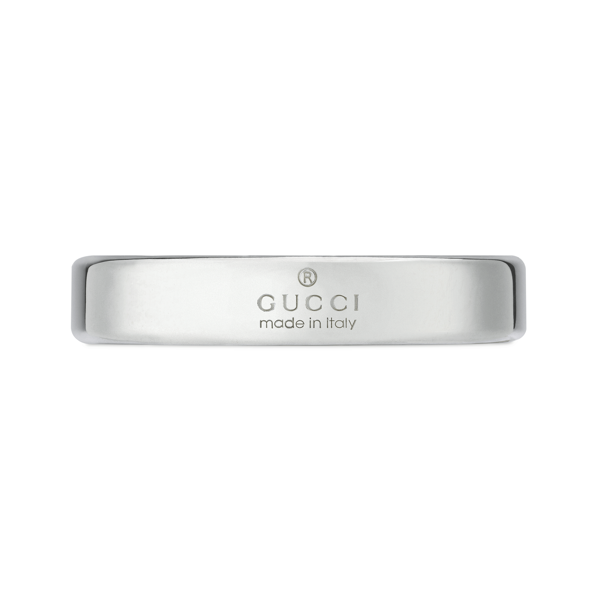 Gucci Gucci Tag Sterling Silver Slim With Interlocking  Logo Ring - Berry's Jewellers