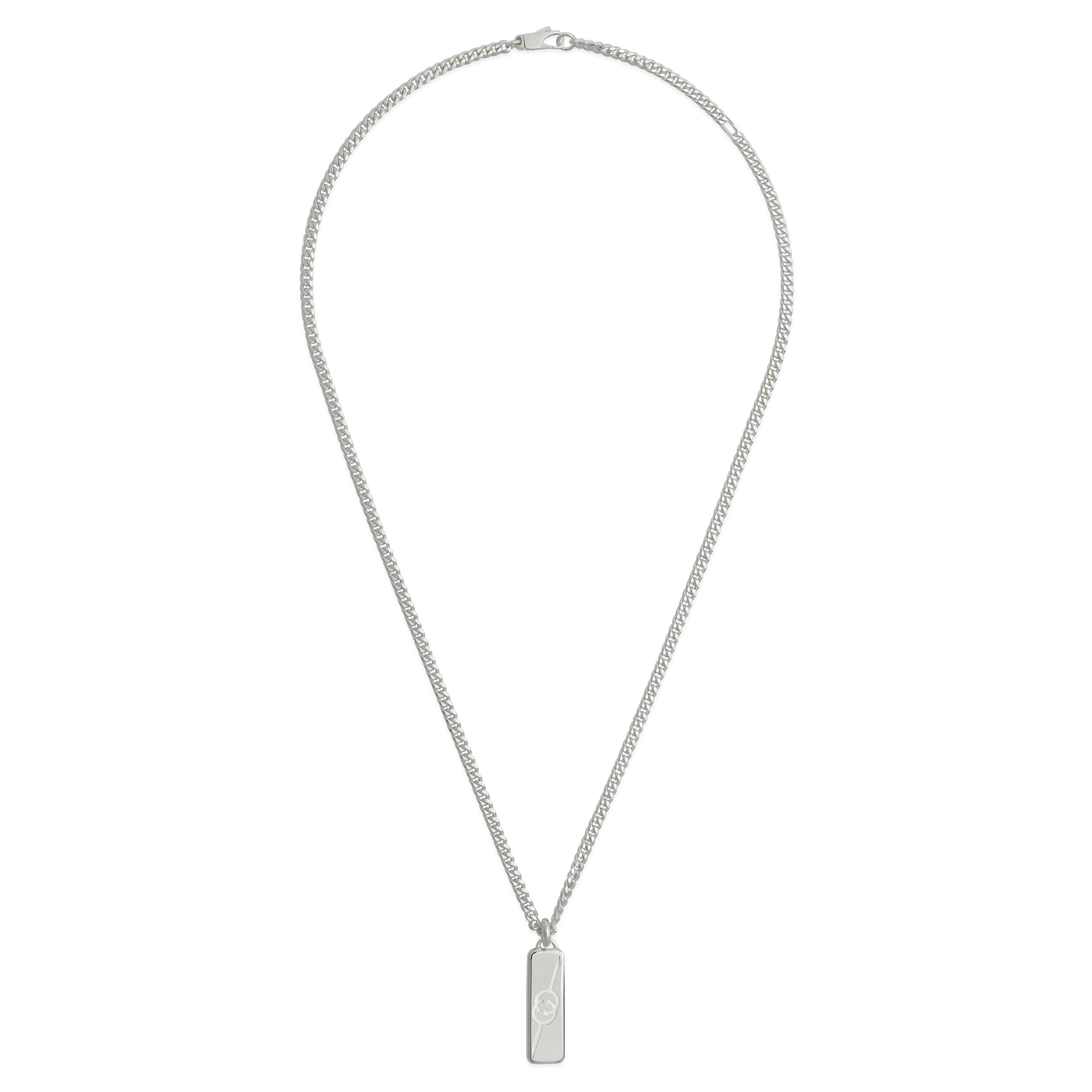 Gucci Gucci Tag Sterling Silver With Interlocking Logo Pendant - Berry's Jewellers