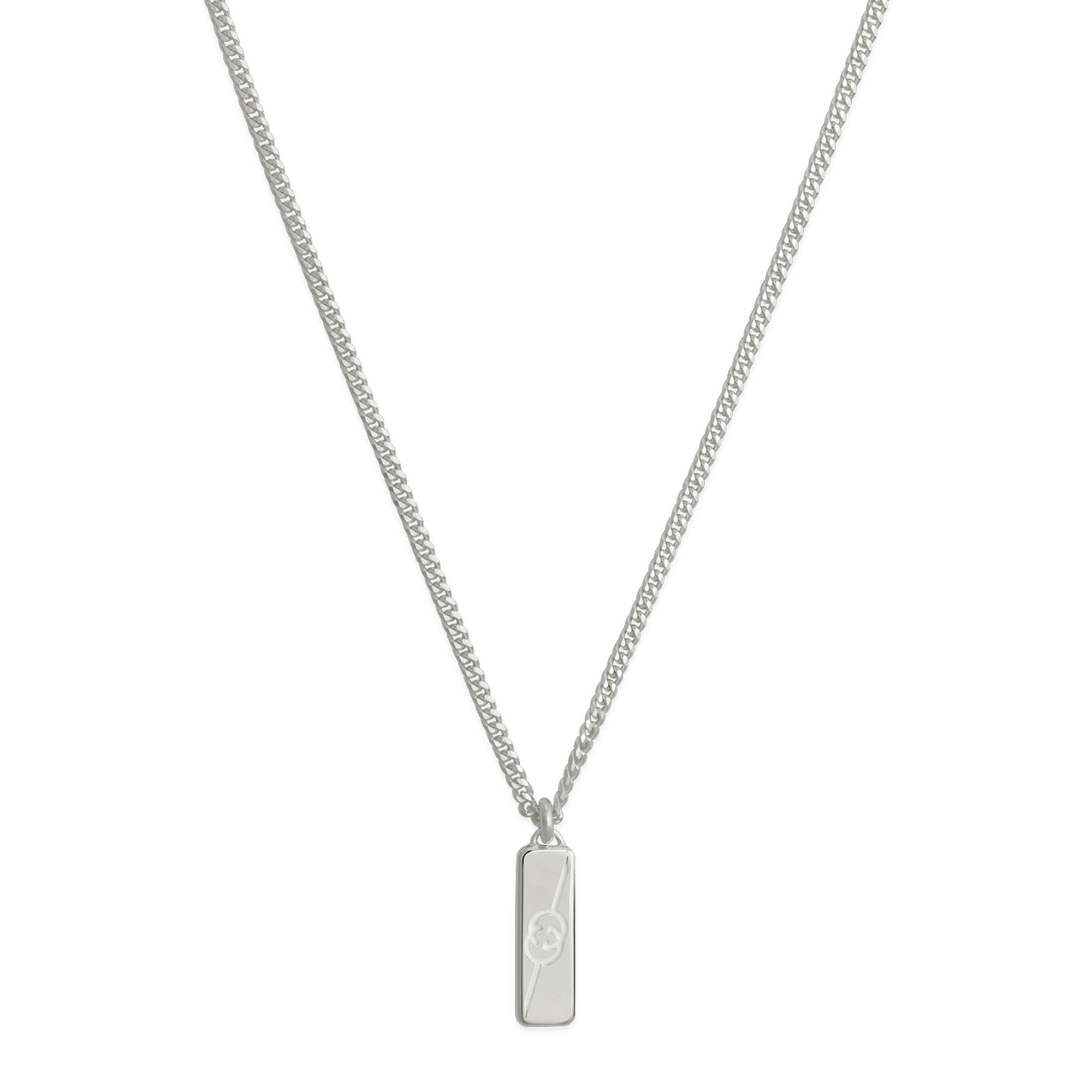 Gucci Gucci Tag Sterling Silver With Interlocking Logo Pendant - Berry's Jewellers