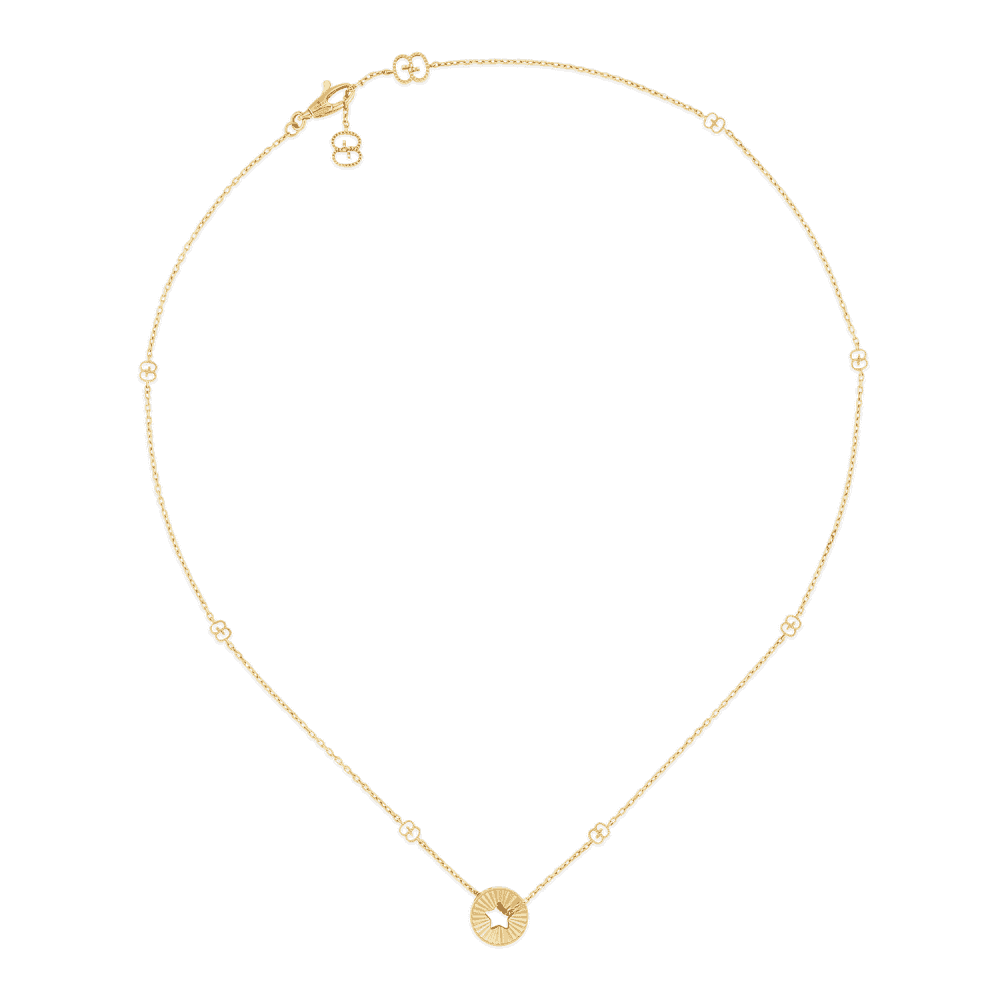 Gucci Icon 18ct Yellow Gold Open Star Necklace - Berry's Jewellers