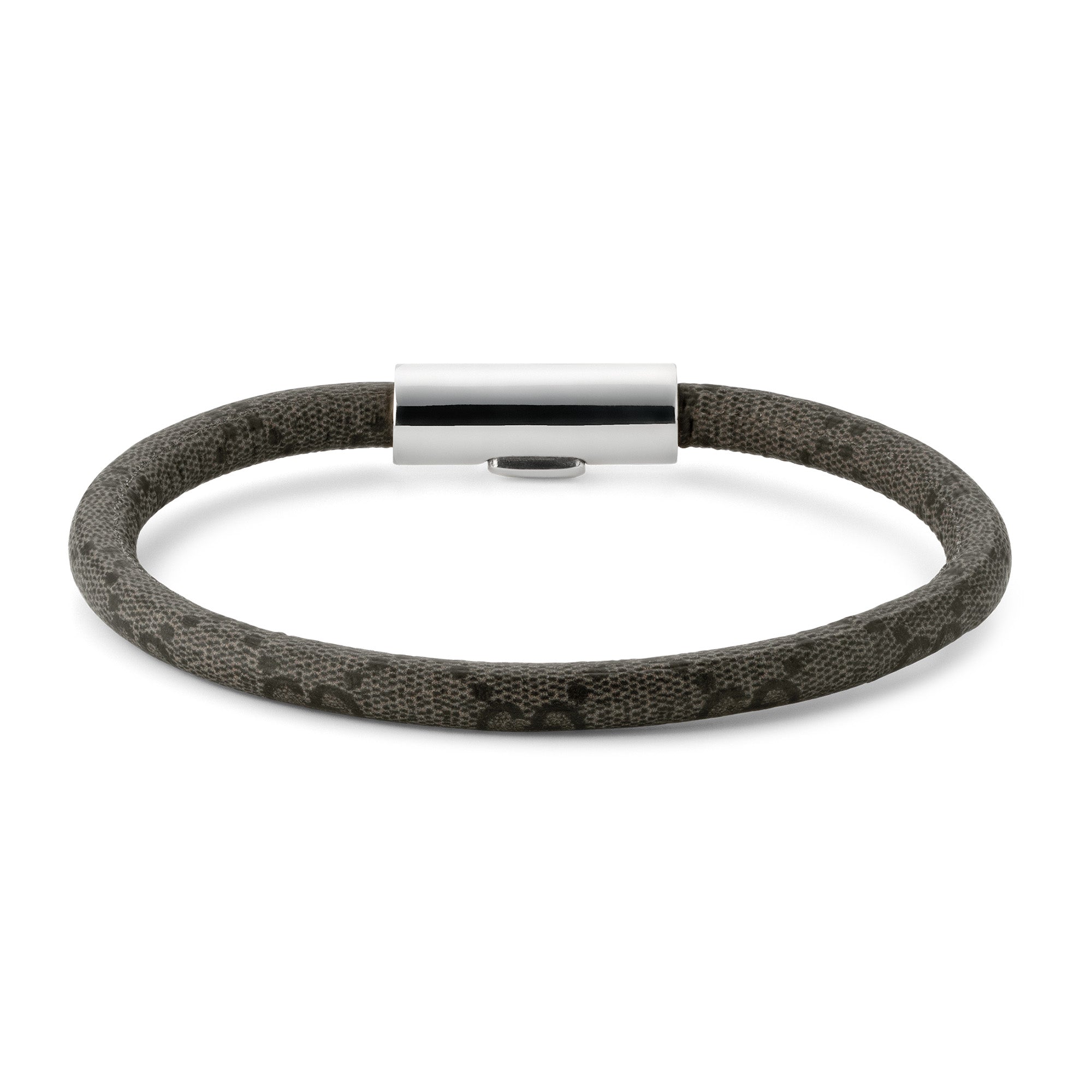 Gucci Trademark GG Black Canvas Leather Bracelet - Berry's Jewellers