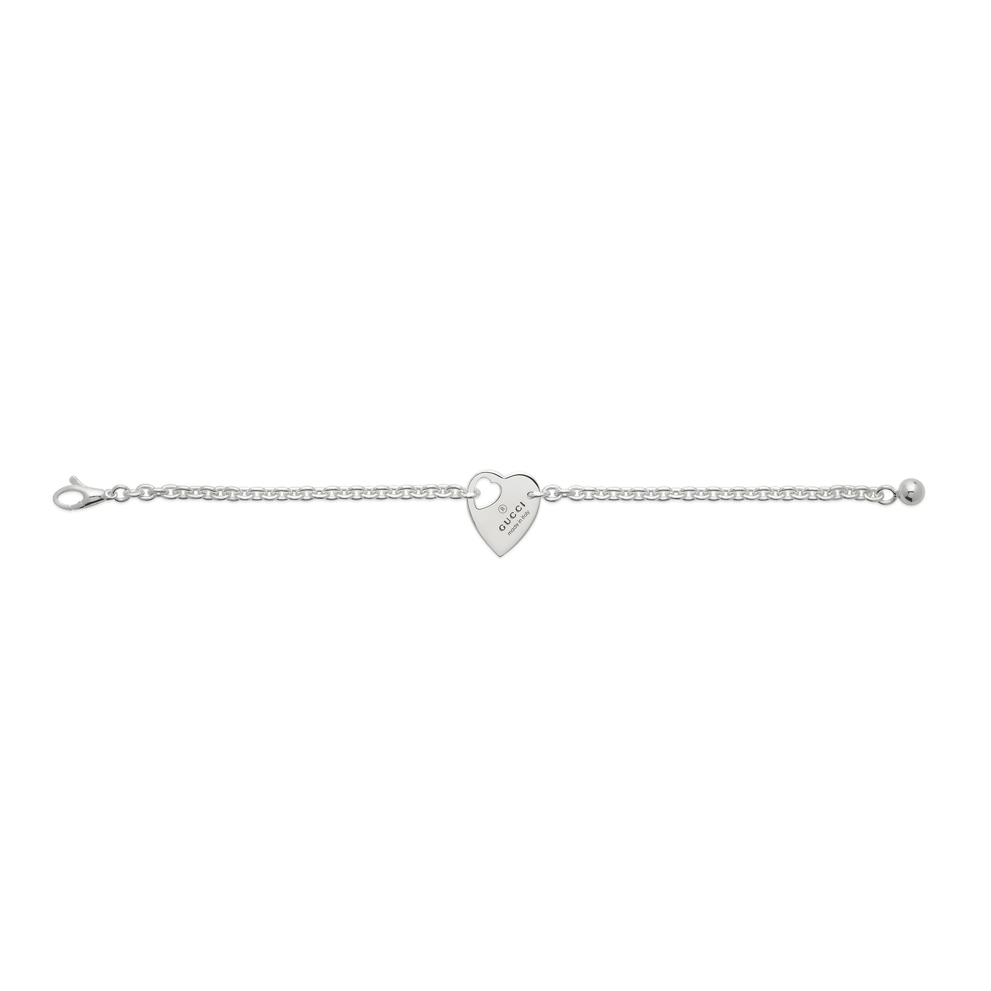 Gucci Trademark Sterling Silver Heart Bracelet - Berry's Jewellers