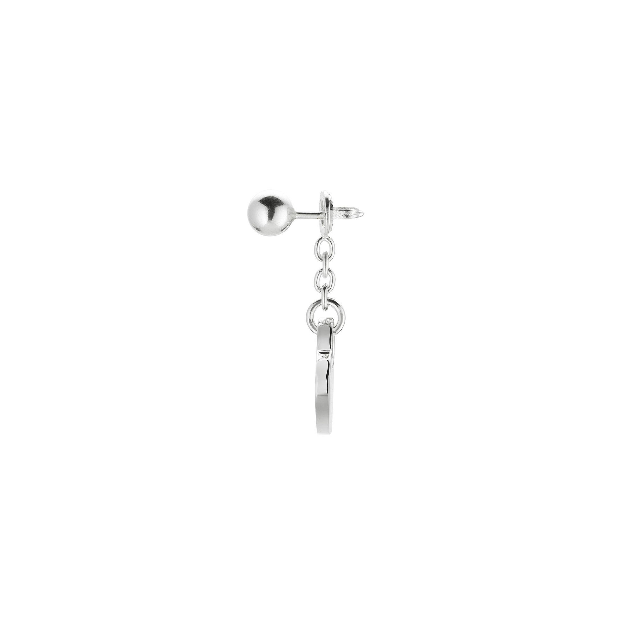 Gucci Trademark Sterling Silver Heart Drop Earrings - Berry's Jewellers