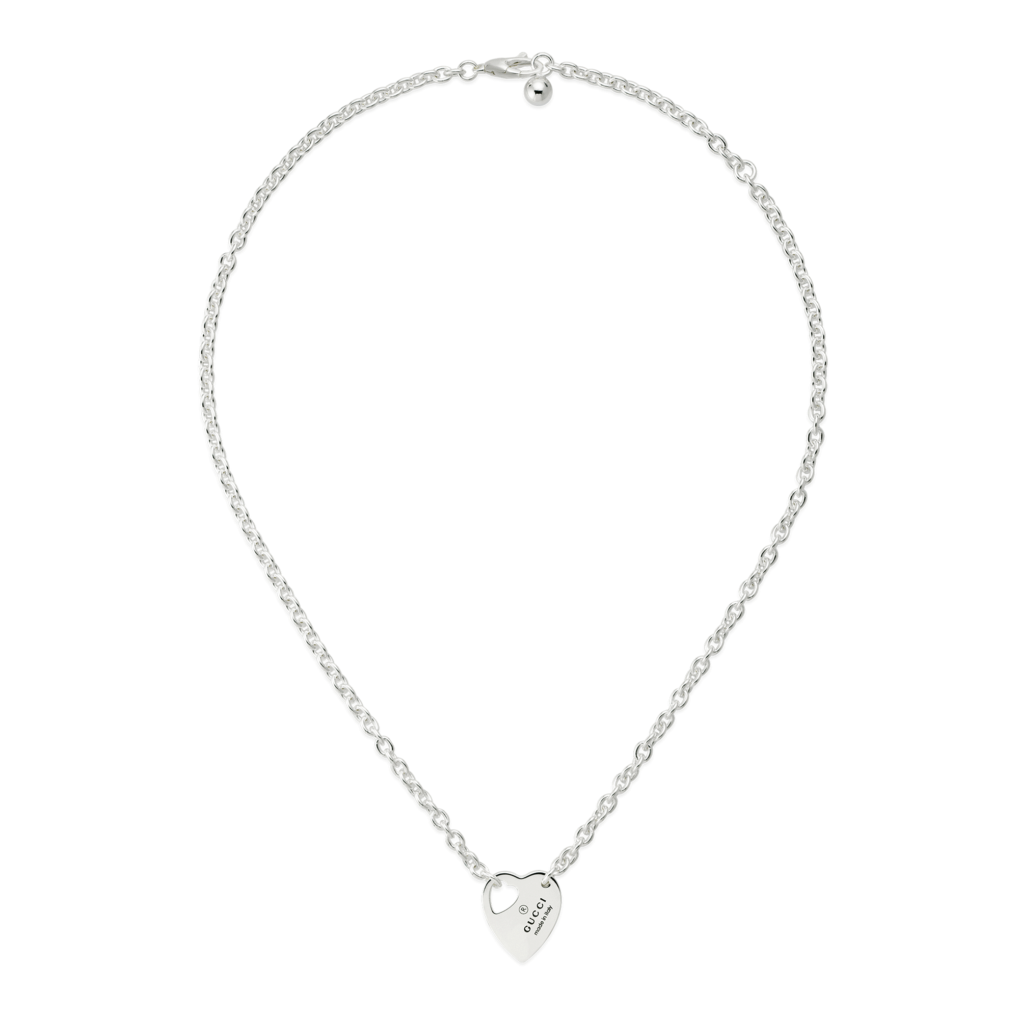 Gucci Trademark Sterling Silver Heart Necklace - Berry's Jewellers