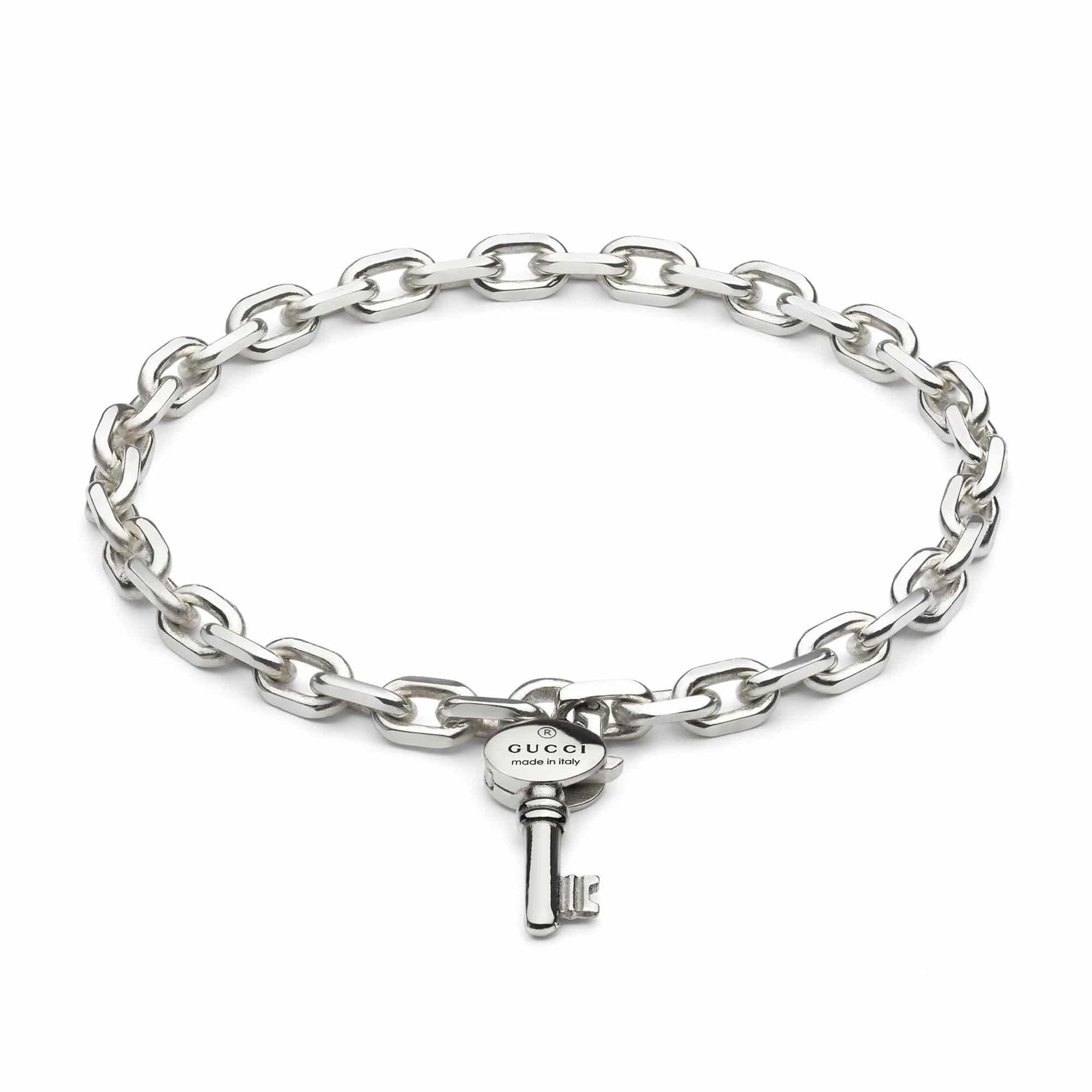 Gucci Trademark Sterling Silver Key Bracelet - Berry's Jewellers