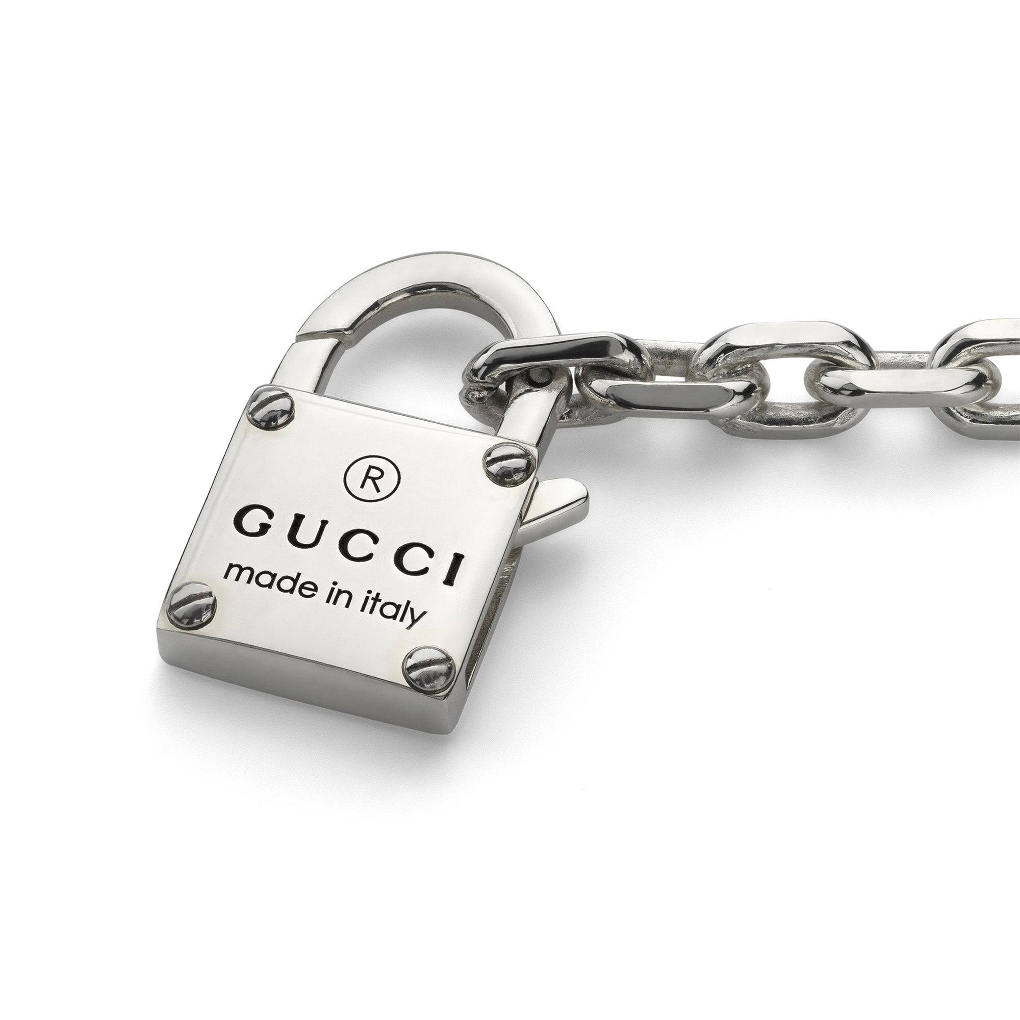 Gucci Trademark Sterling Silver Lock Bracelet - Berry's Jewellers