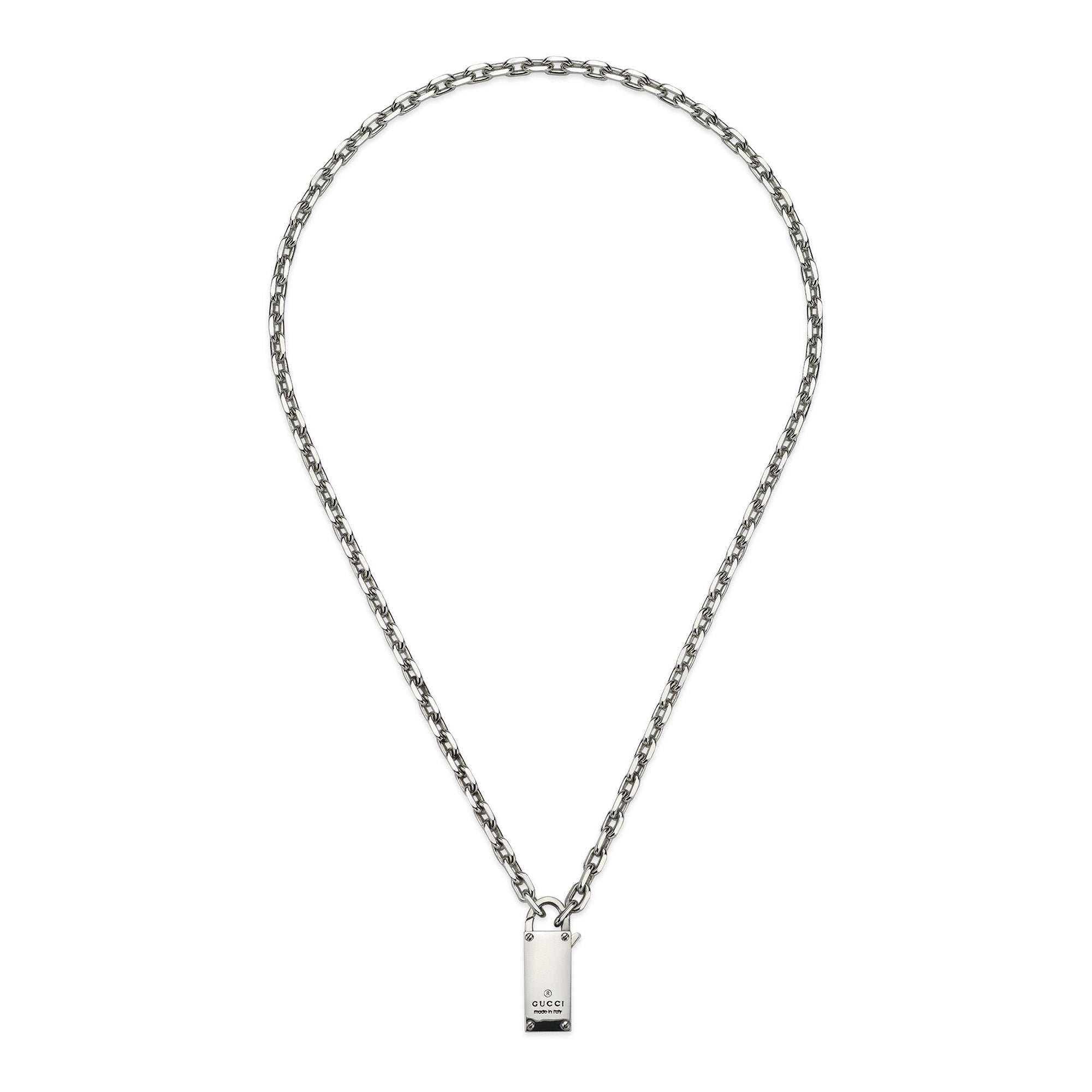 Trademark Sterling Silver Lock Necklace