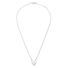 Gucci Trademark Sterling Silver Necklace With Heart Motif - Berry's Jewellers