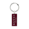 Gucci Trademark Sterling Silver And Red Enamel Keyring