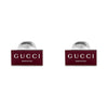 Gucci Gucci Trademark Sterling Silver And Red Enamel Cufflinks - Berry's Jewellers