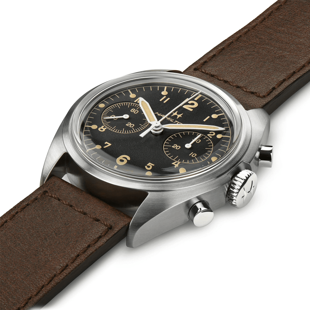 Hamilton Khaki Aviation Pioneer 40mm Chronograph Strap Watch - Berry's Jewellers