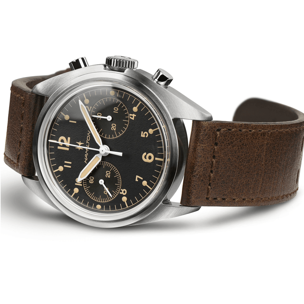 Hamilton Khaki Aviation Pioneer 40mm Chronograph Strap Watch - Berry's Jewellers