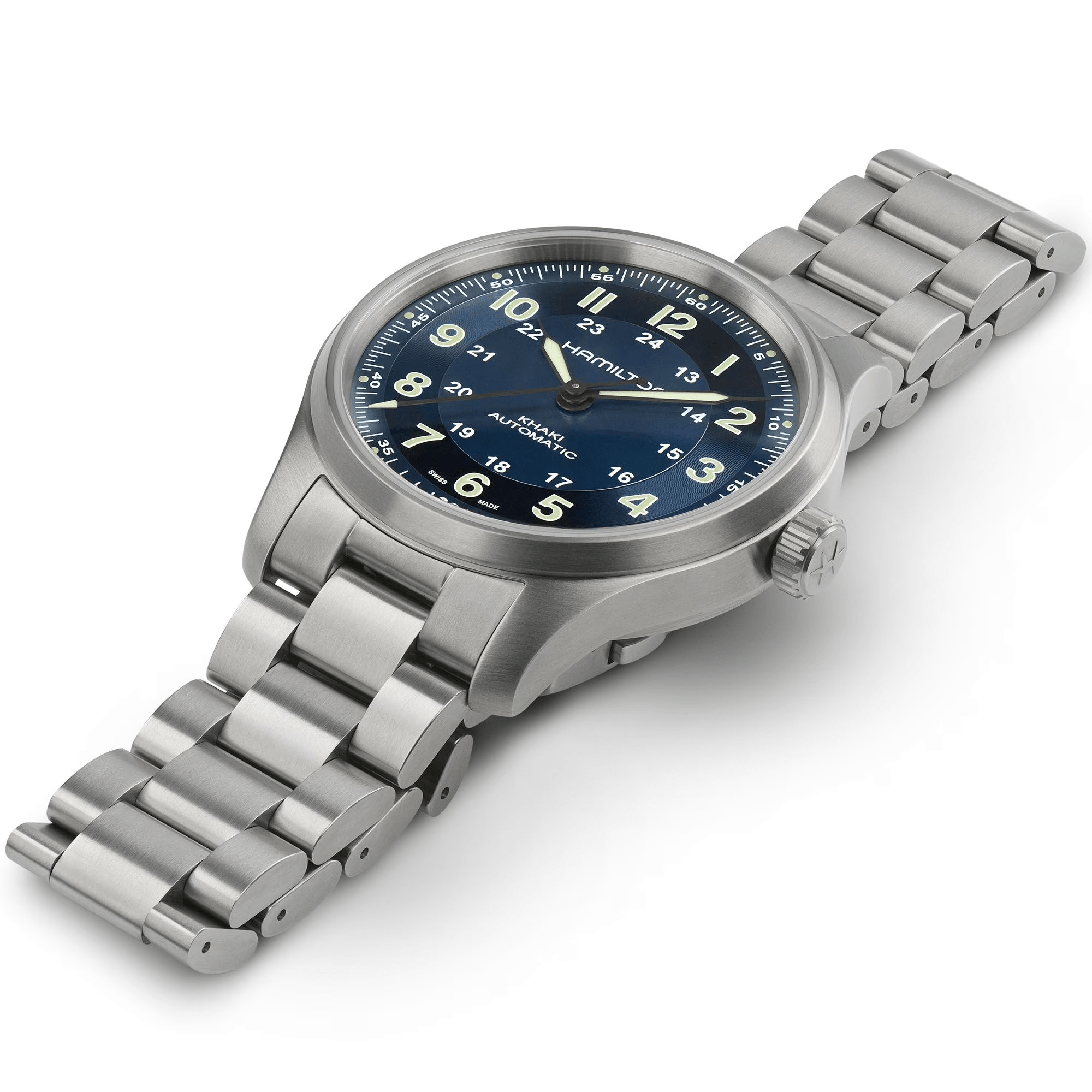 Hamilton Khaki Field Titanium 42mm Automatic Bracelet Watch - Berry's Jewellers