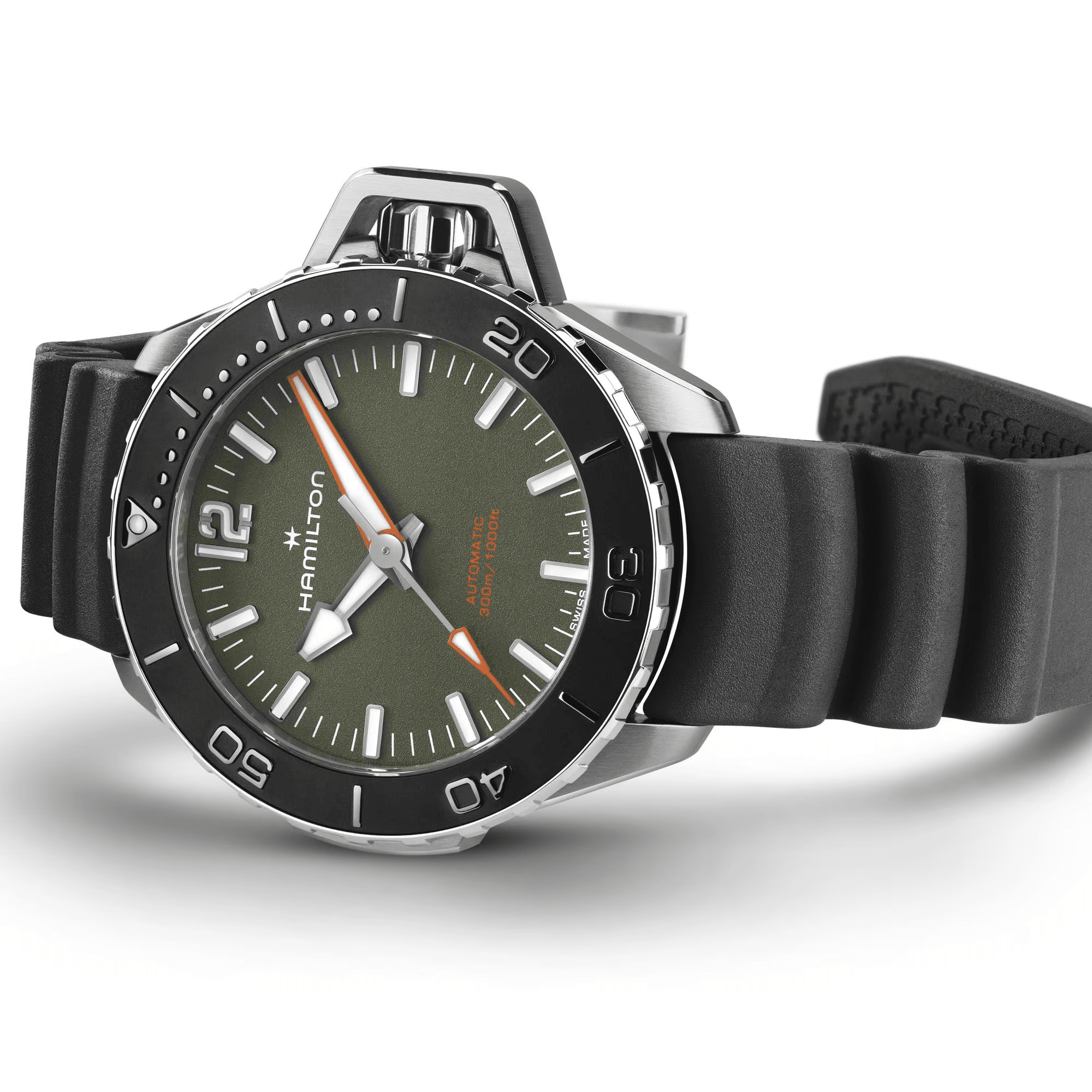 Khaki Navy Frogman Automatic 41mm Rubber Strap Watch