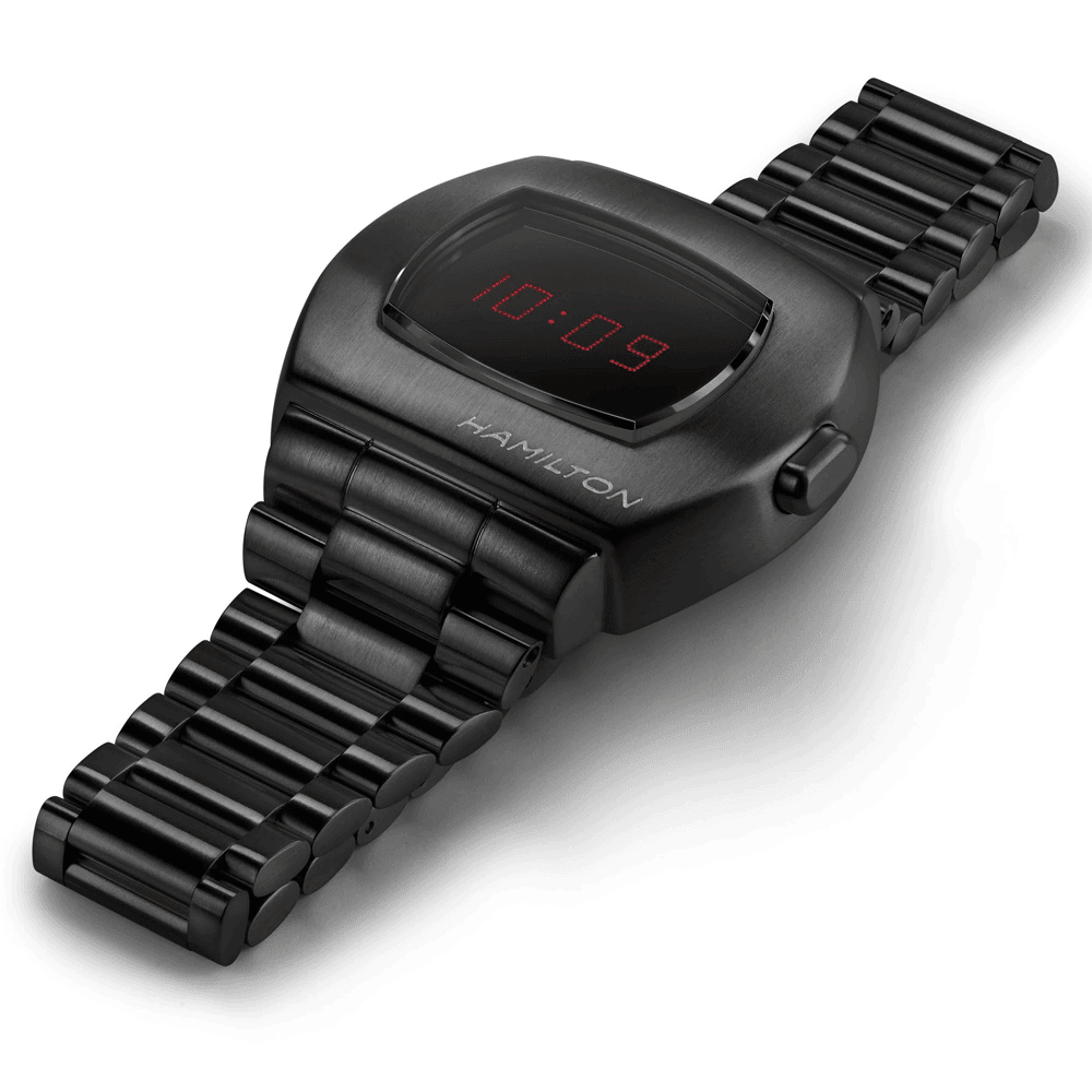 PSR Digital Quartz Black PVD Men's Bracelet Watch