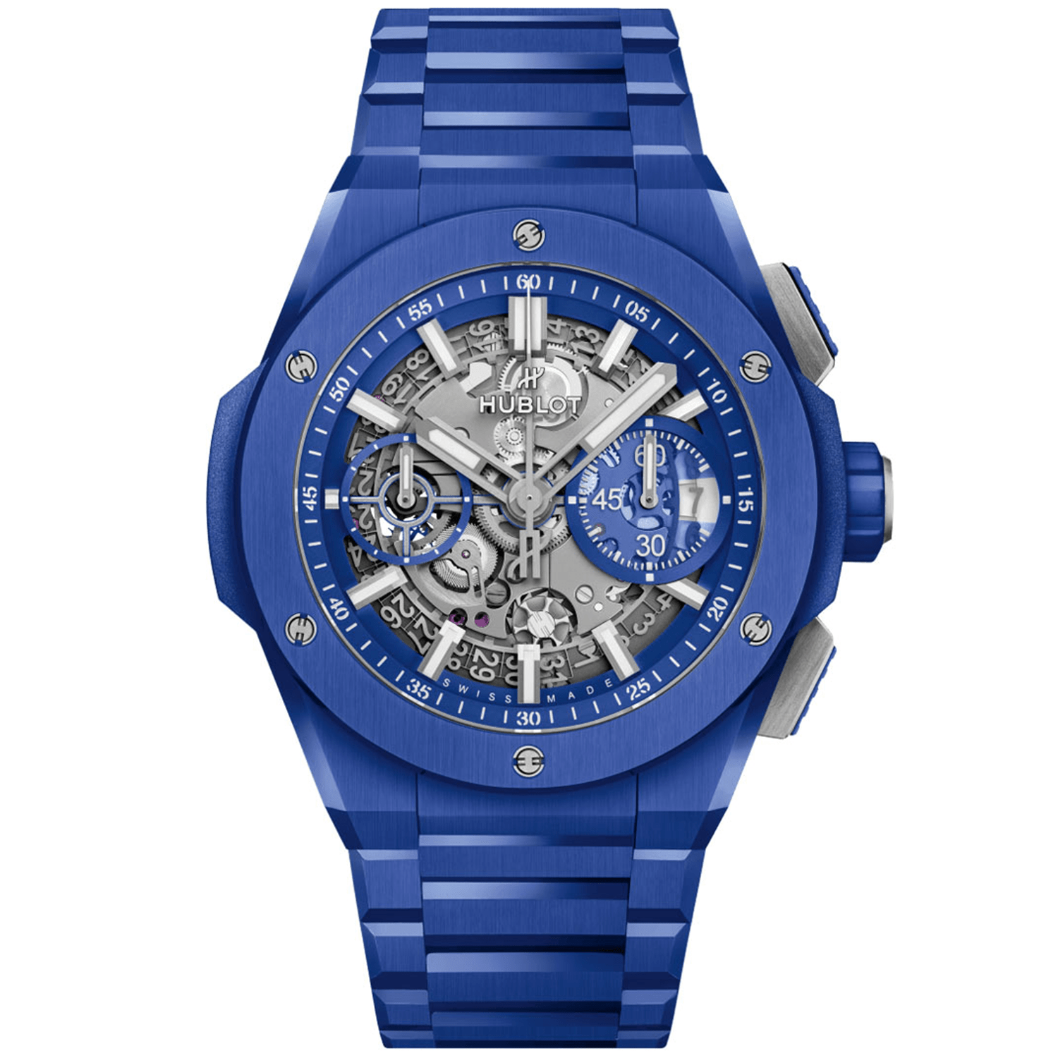 Hublot Big Bang Integrated Blue Indigo Ceramic 42mm Watch - Berry's Jewellers