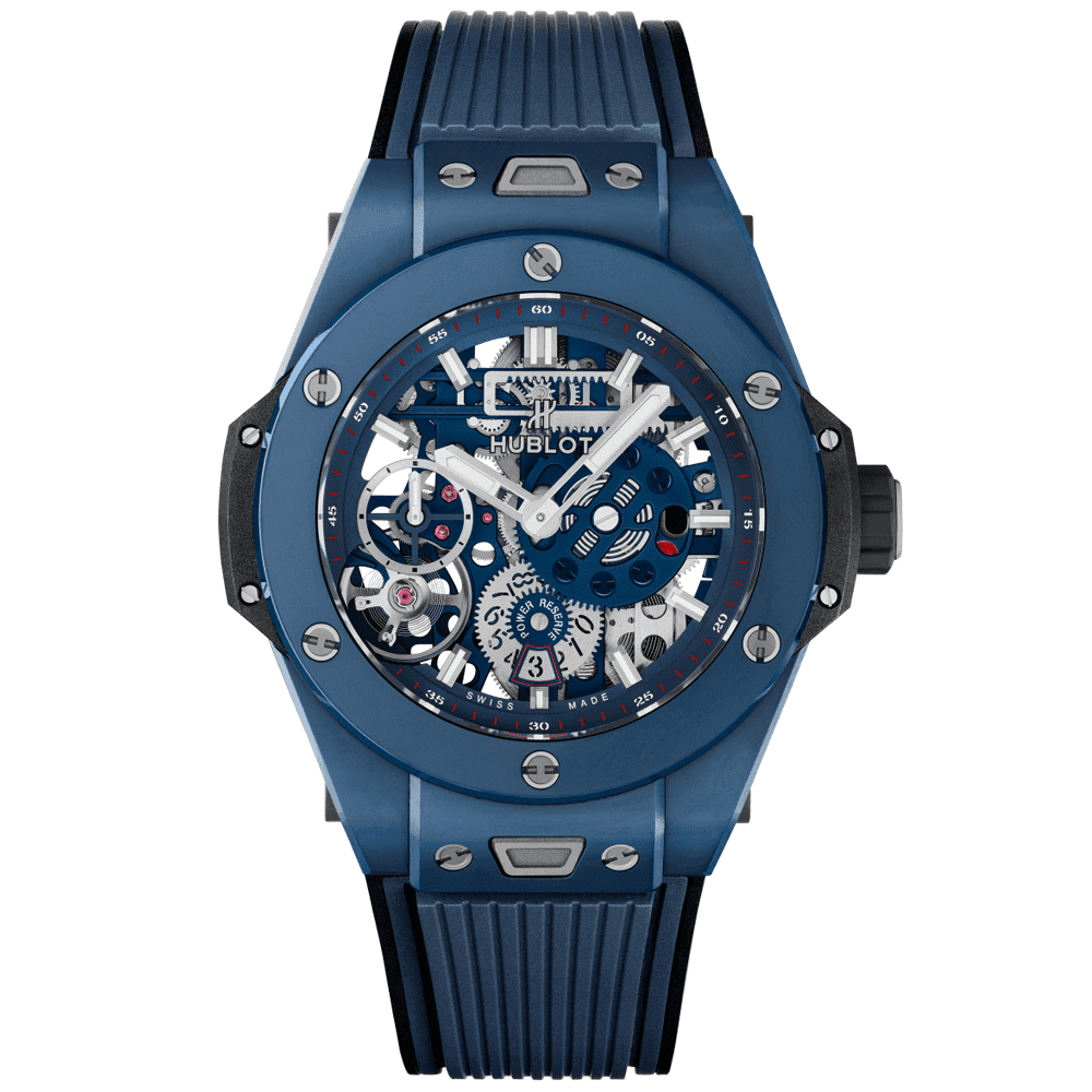 Hublot Big Bang MECA-10 45mm Ceramic Blue Automatic Men's Strap Watch - Berry's Jewellers