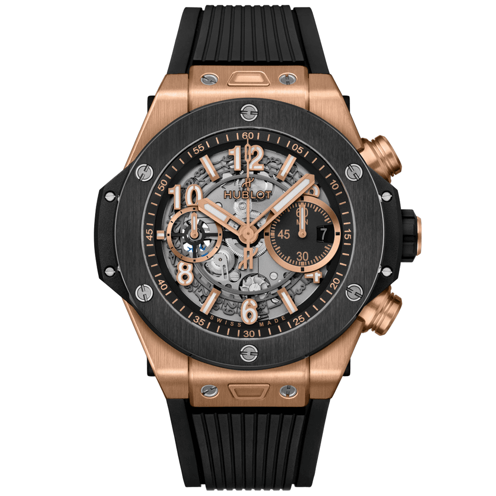 Hublot Big Bang Unico 44mm King Gold Ceramic Automatic Strap Watch - Berry's Jewellers