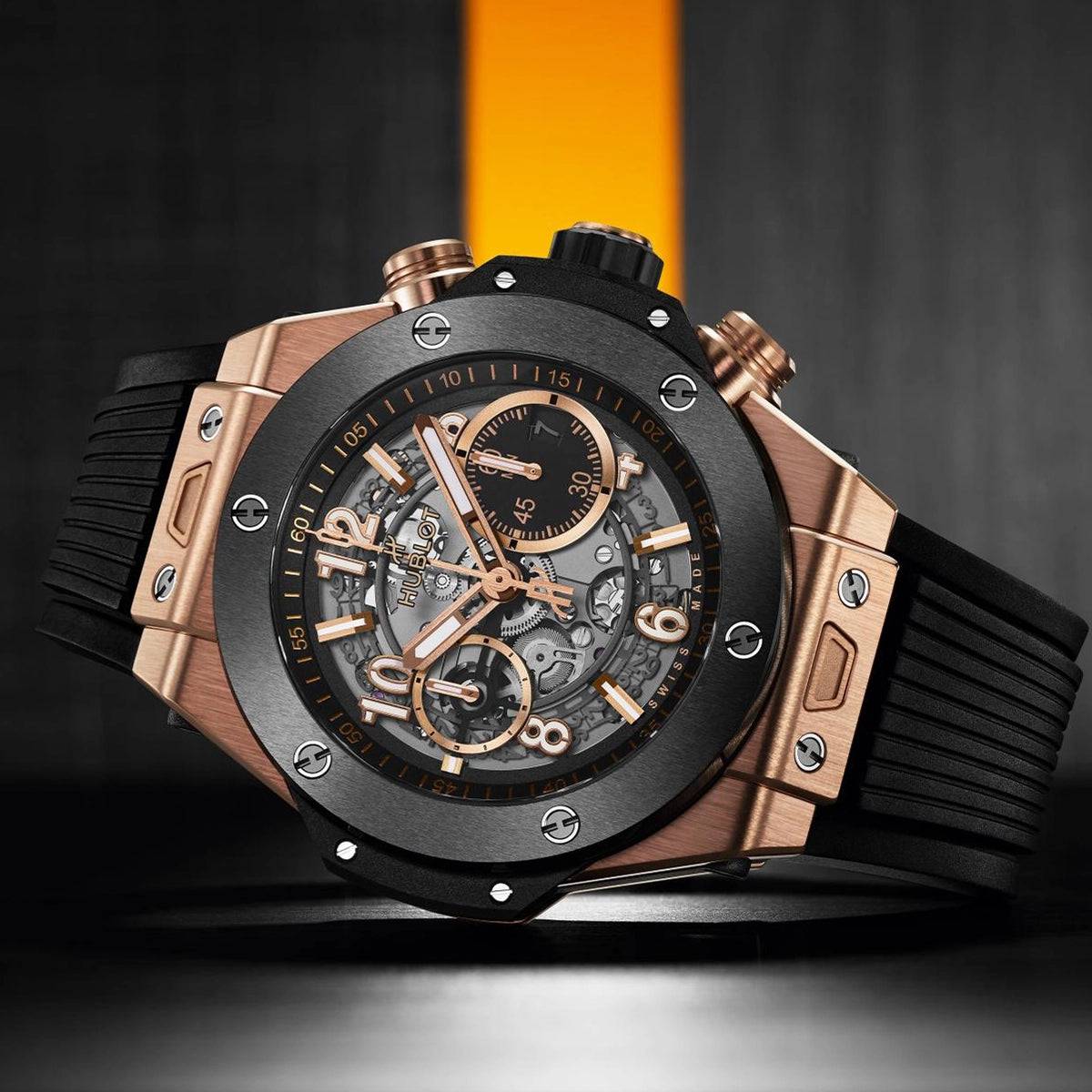 Hublot Big Bang Unico 44mm King Gold Ceramic Automatic Strap Watch - Berry's Jewellers