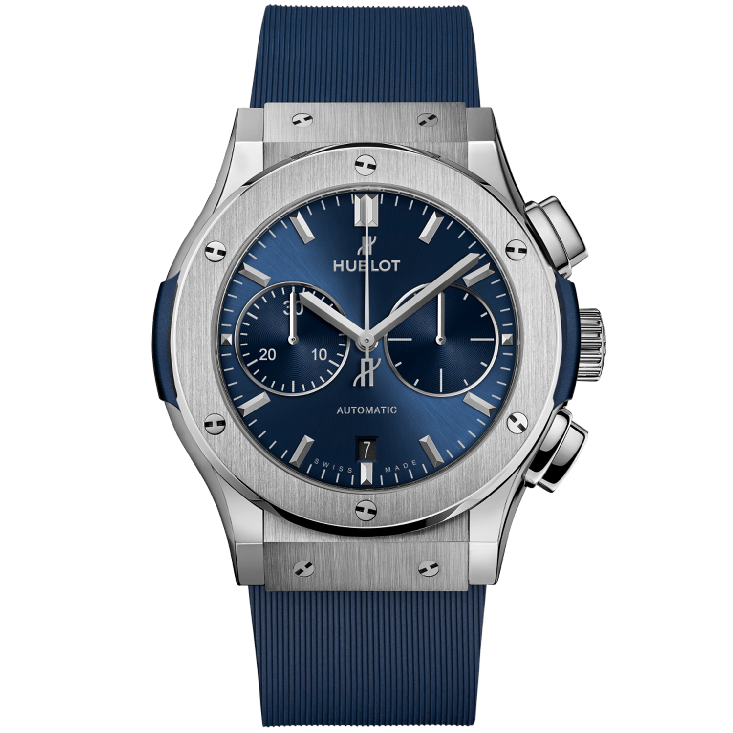 Classic Fusion Chronograph Titanium Blue 42mm Strap Watch