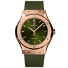 Hublot Classic Fusion King Gold 42mm Green Dial Watch - Berry's Jewellers