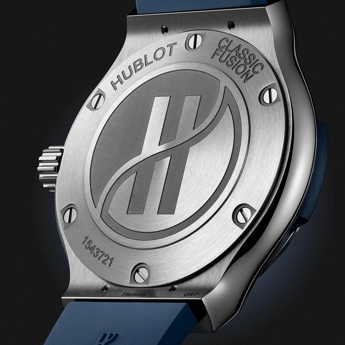 Hublot Classic Fusion Titanium Blue 33mm Strap Watch - Berry's Jewellers