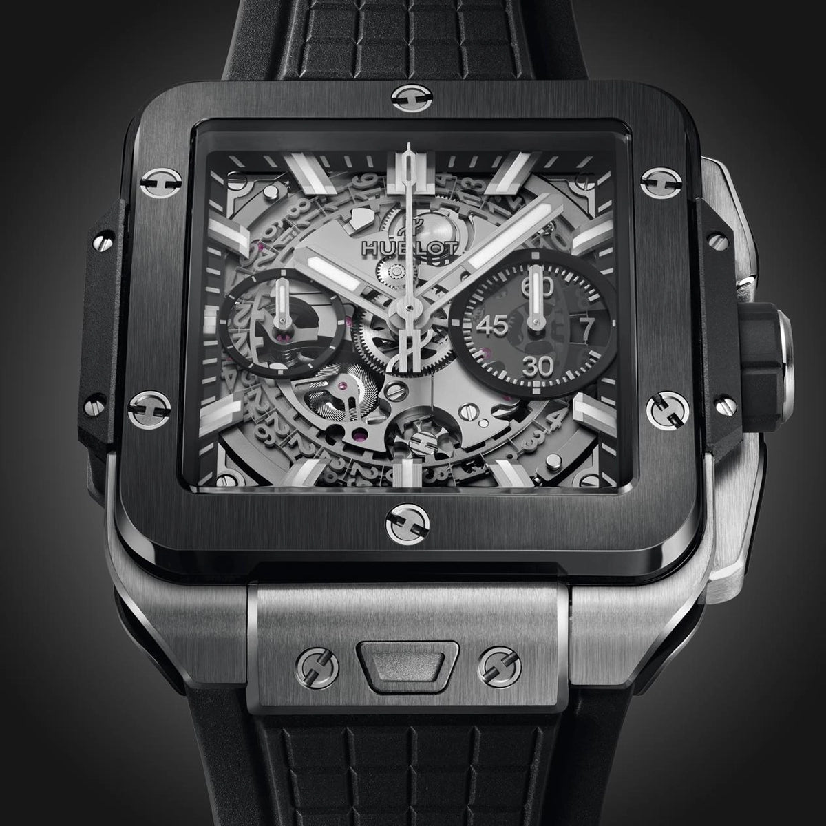 Square Bang Unico 42mm Titanium Ceramic Strap Watch