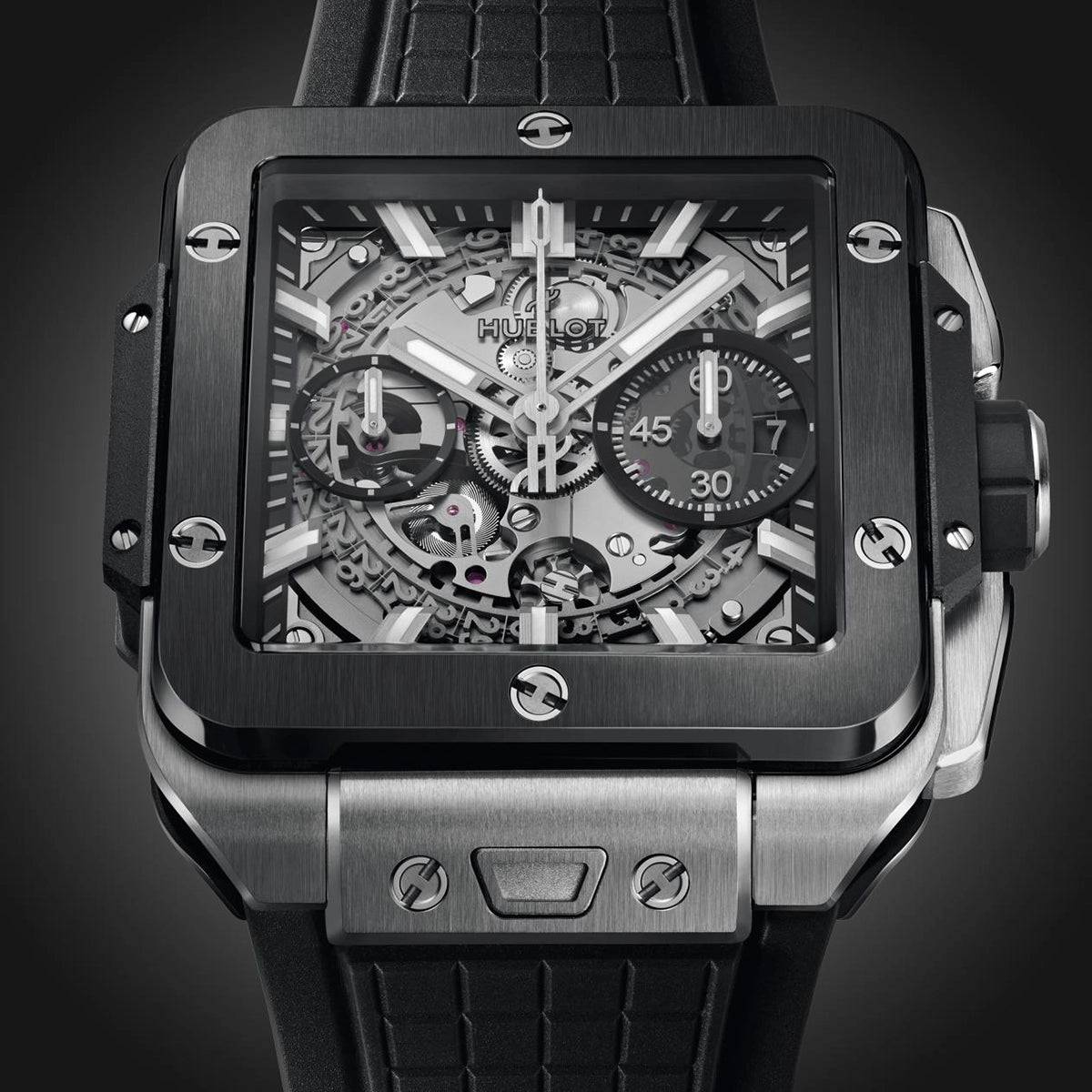 Hublot Square Bang Unico 42mm Titanium Ceramic Strap Watch - Berry's Jewellers