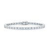 Berry's 18ct White Gold Emerald Cut Diamond Claw Set Tennis Bracelet - Berry's Jewellers