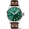 IWC Schaffhausen Big Pilot's 46mm Green Dial Men's Leather Strap Watch - Berry's Jewellers