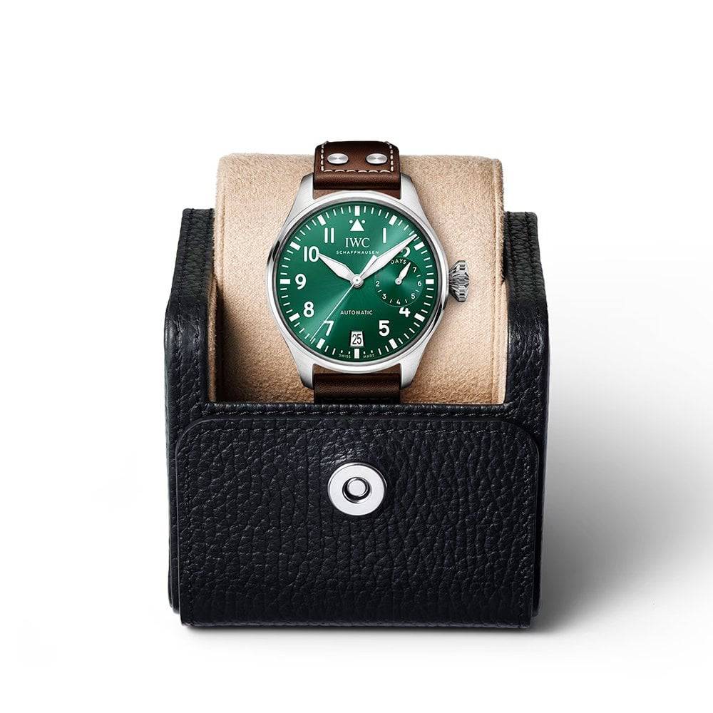 IWC Schaffhausen Big Pilot's 46mm Green Dial Men's Leather Strap Watch - Berry's Jewellers